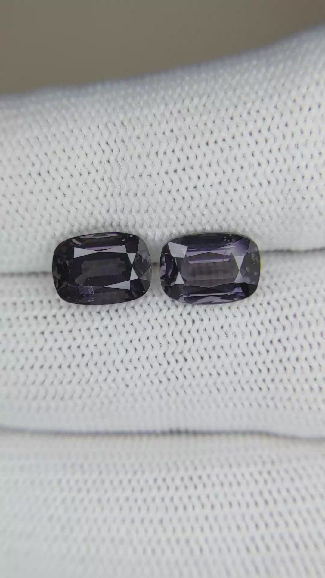 4.50 Ct.Tw.Total Carat Weight Spinel Pair from Burma (Myanmar) Size Video