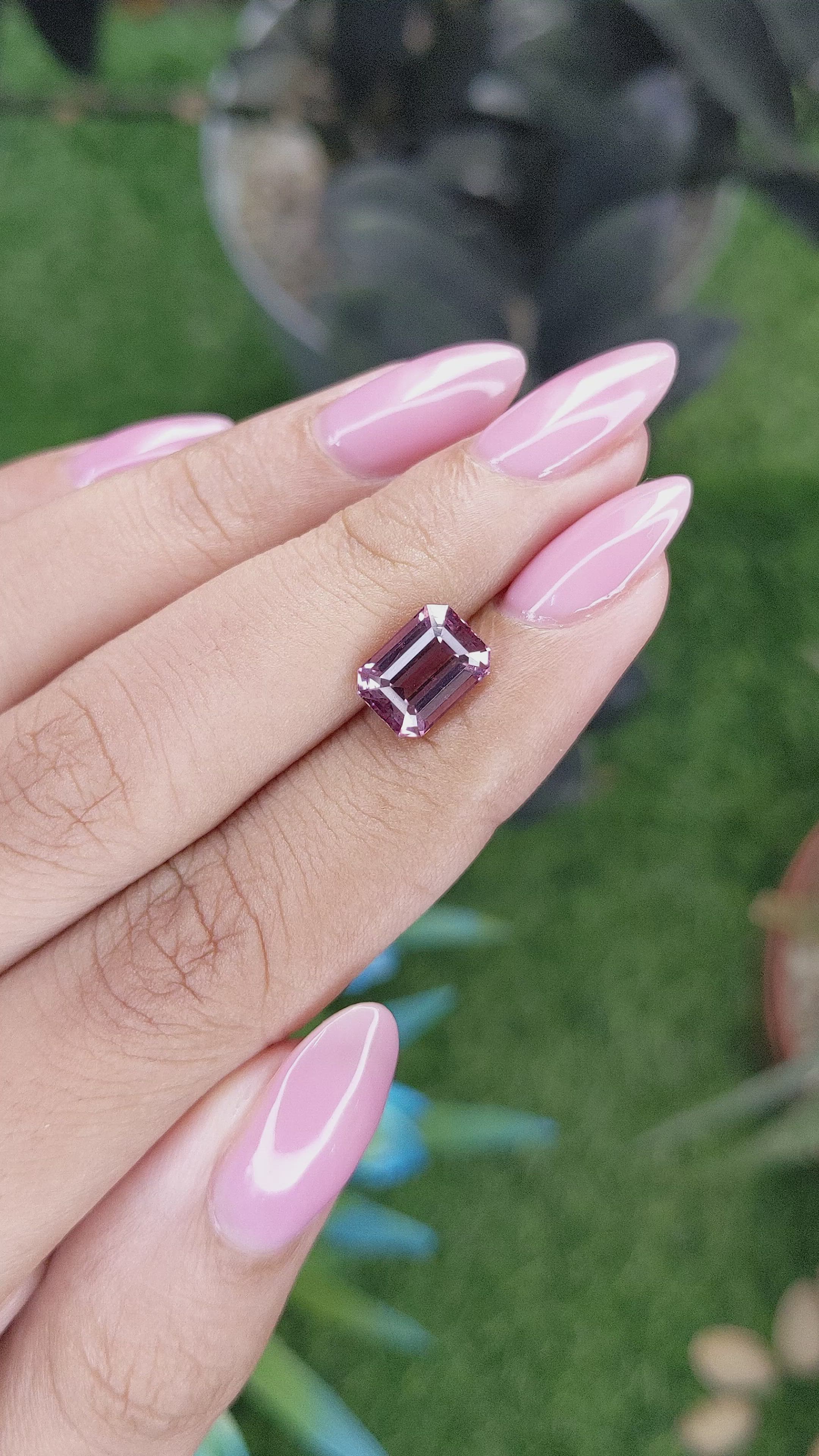 3.16 Ct. Pinkish Red Garnet from Tanzania Size Video