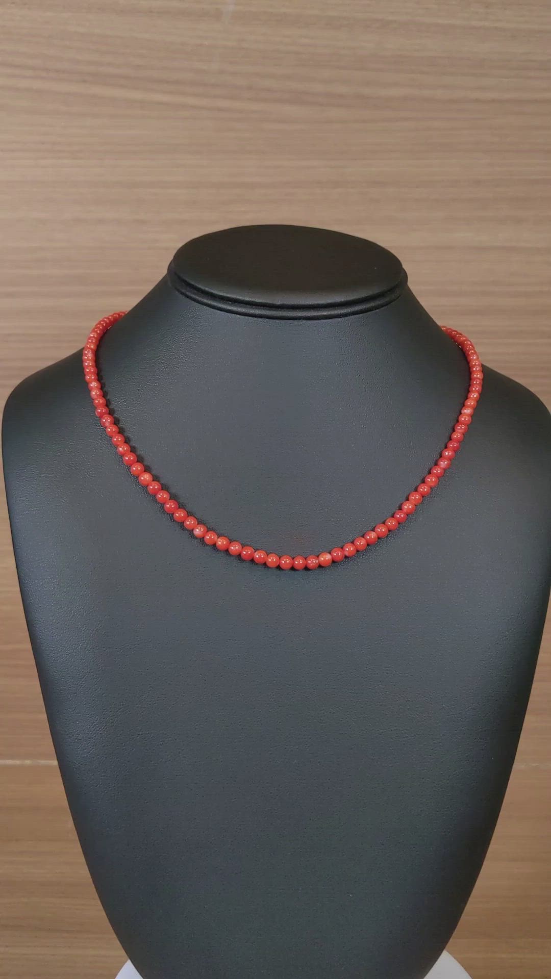 57.05 Ct. Coral Multi Stone Necklace, 18K Yellow Gold Size Video