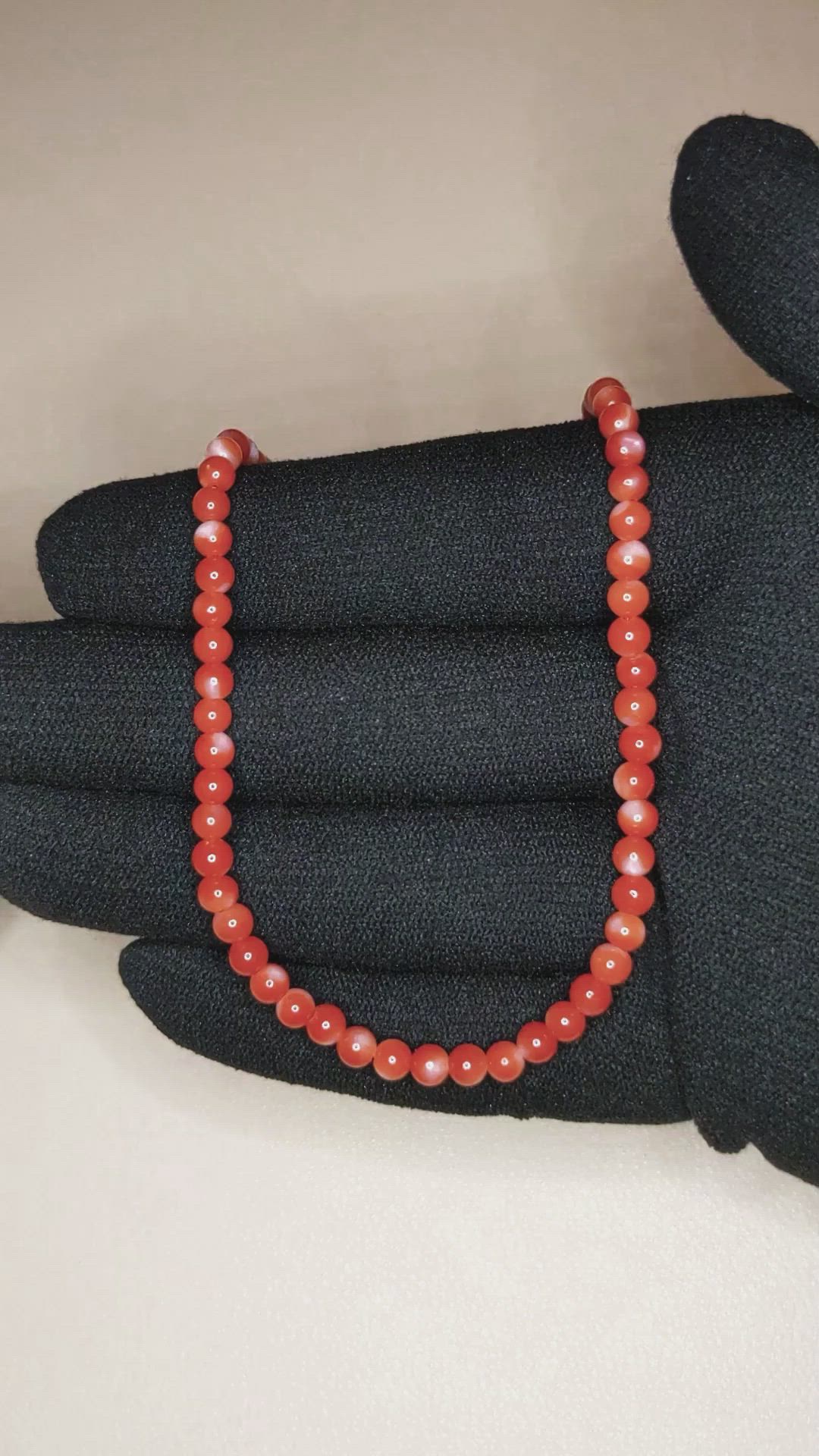 41.58 Ct. Coral Multi Stone Necklace, 18K White Gold Size Video