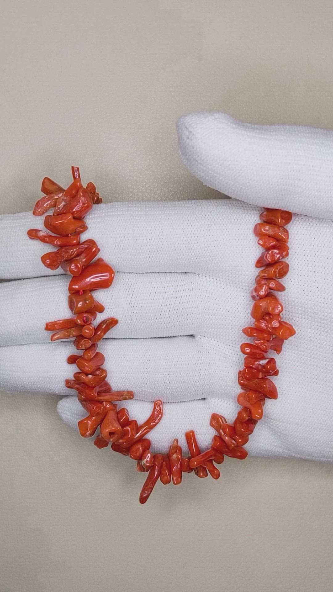 135.85 Ct. Coral Multi Stone Necklace, 18K Yellow Gold Size Video