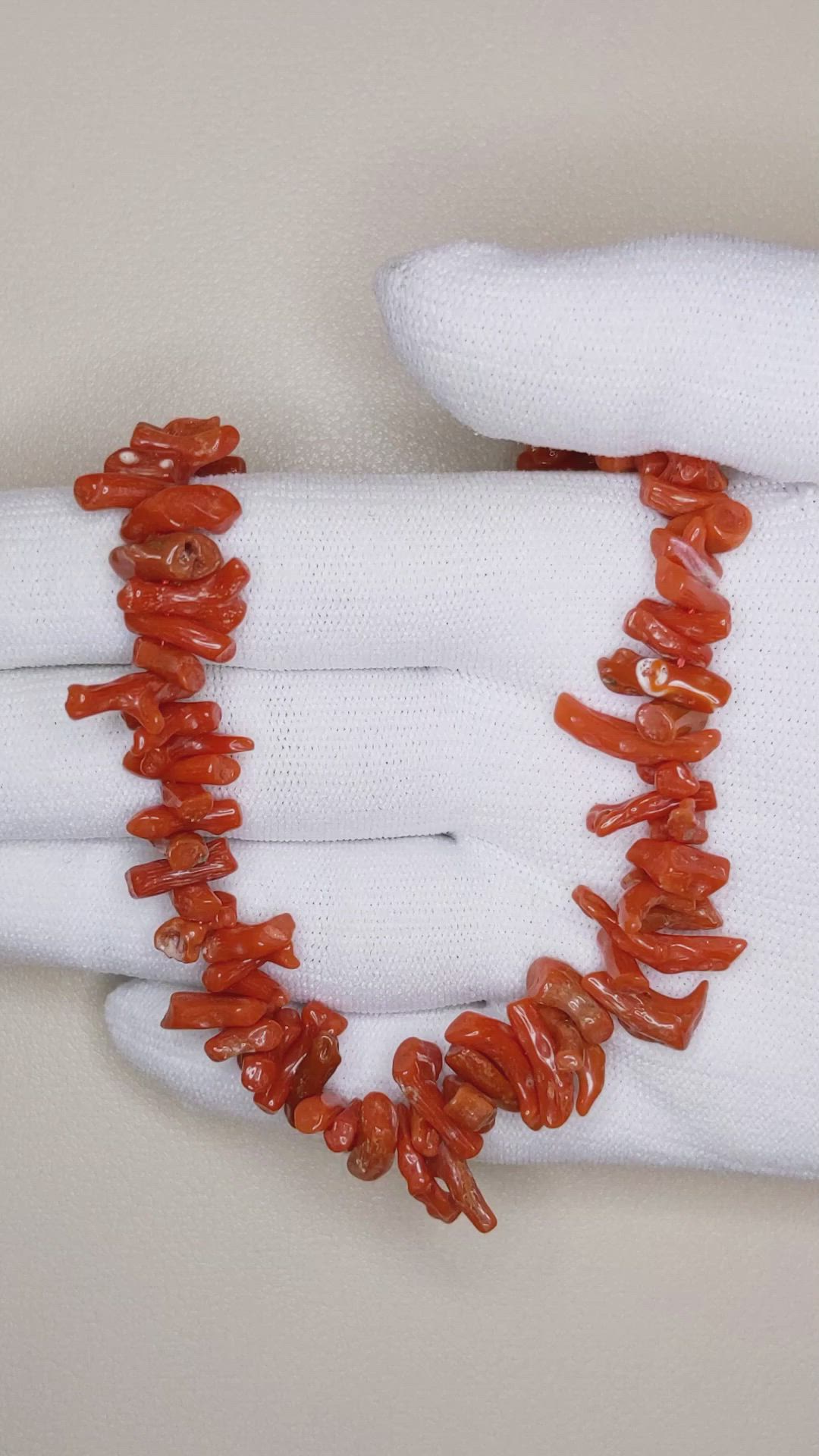 121.38 Ct. Coral Multi Stone Necklace, 18K Yellow Gold Size Video