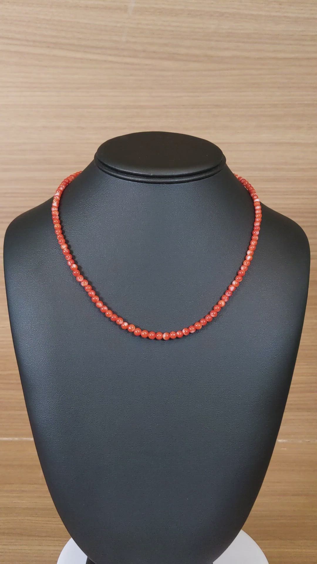 52.85 Ct. Coral Multi Stone Necklace, 18K Yellow Gold Size Video