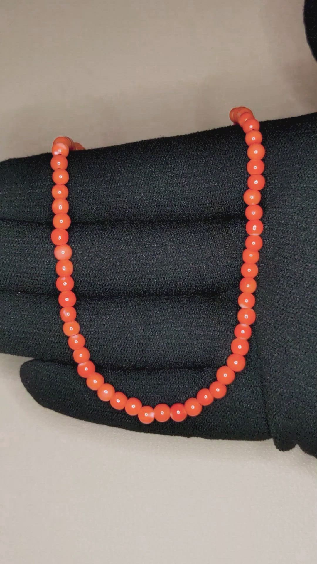 38.11 Ct. Coral Multi Stone Necklace, 18K White Gold Size Video