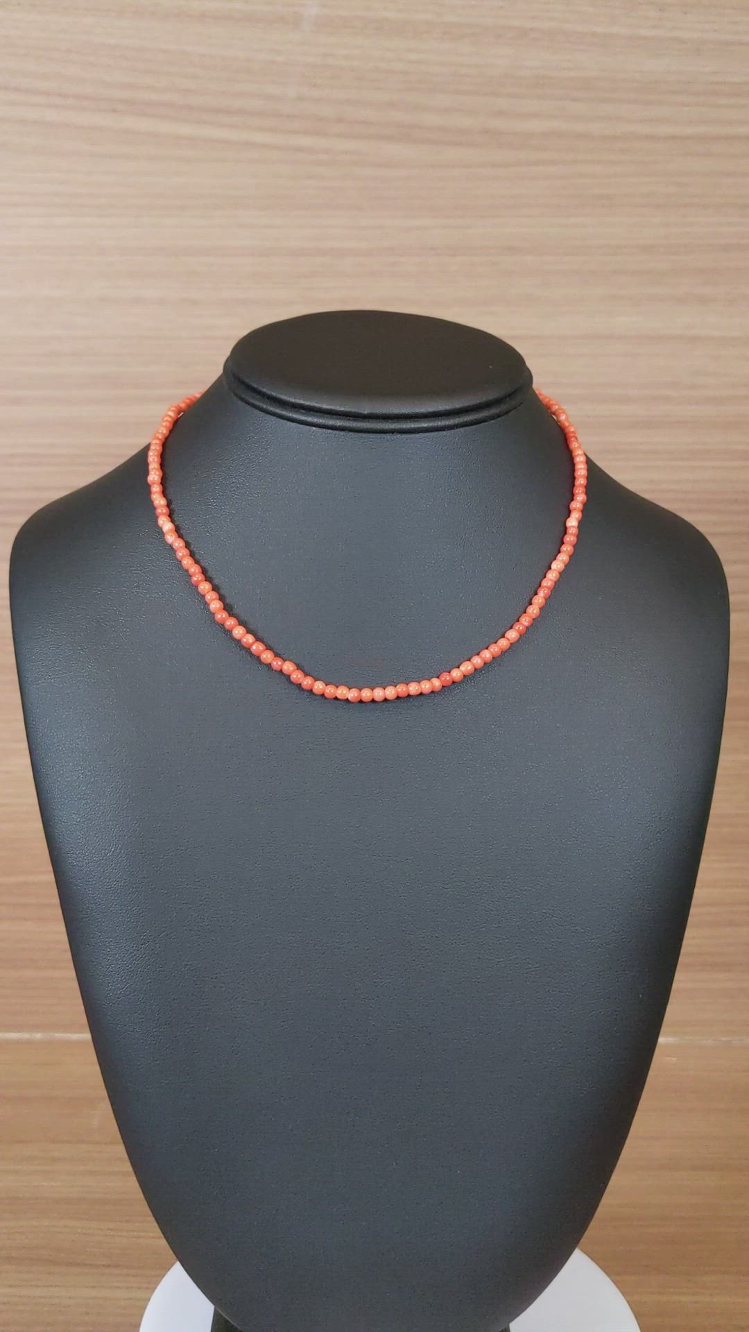 31.61 Ct. Coral Multi Stone Necklace, 18K Yellow Gold Size Video