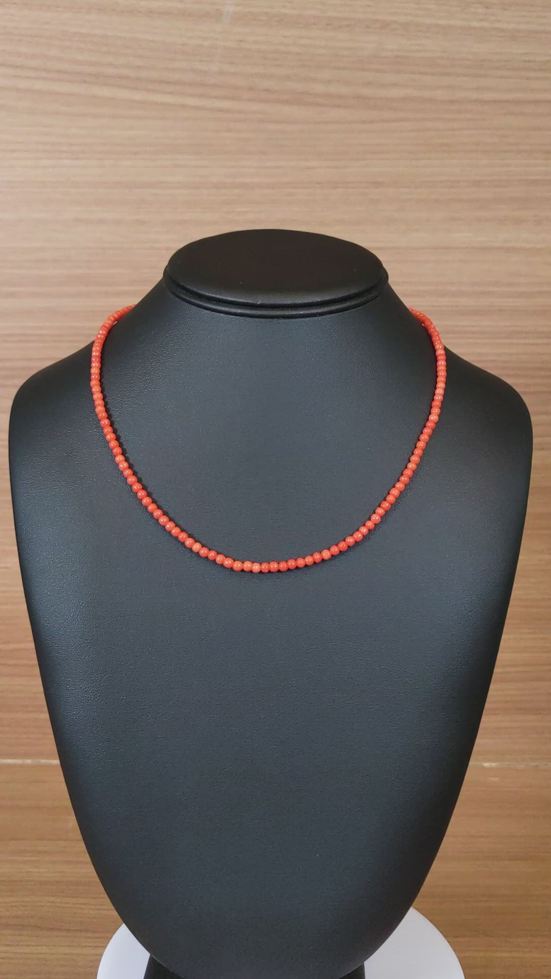 36.93 Ct. Coral Multi Stone Necklace, 18K Yellow Gold Size Video