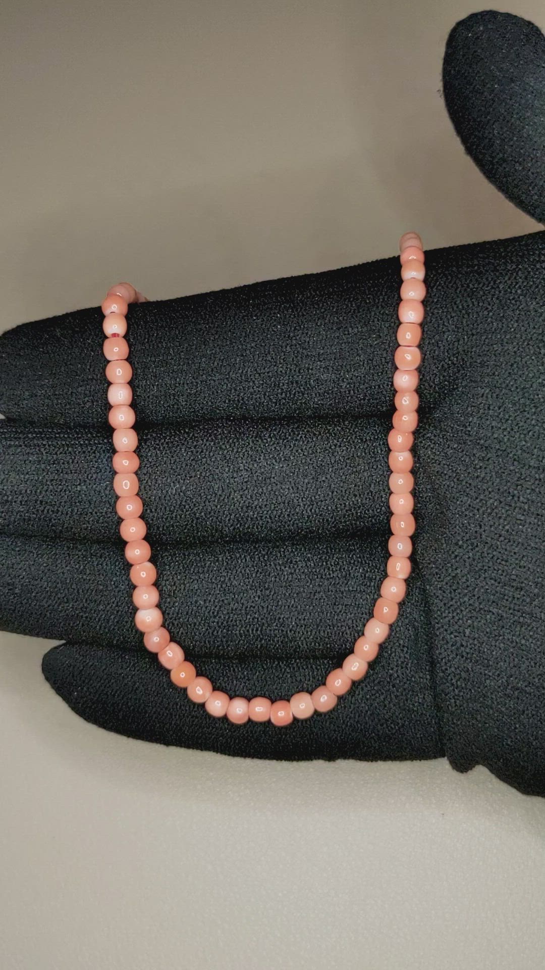 25.00 Ct. Coral Multi Stone Necklace, 18K White Gold Size Video