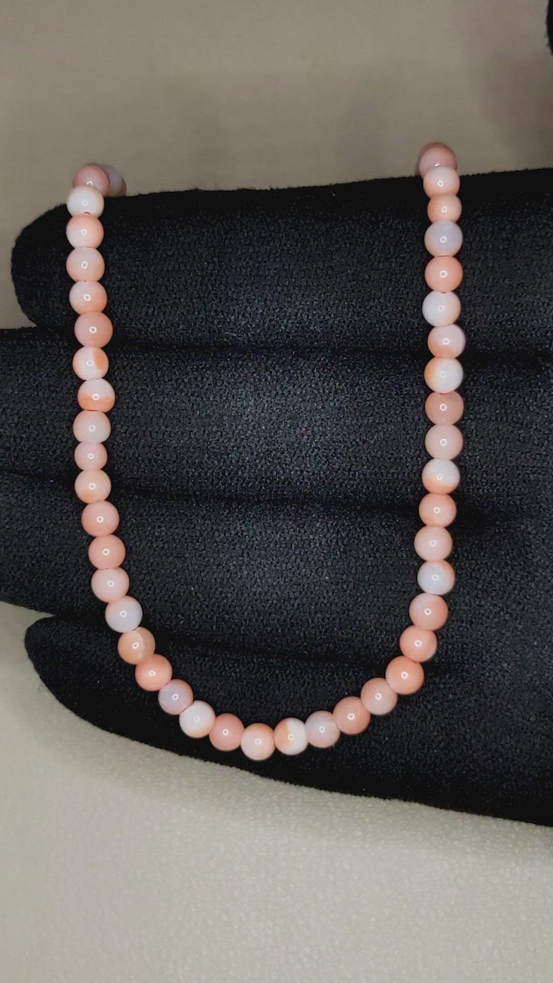 47.21 Ct. Coral Multi Stone Necklace, 18K White Gold Size Video