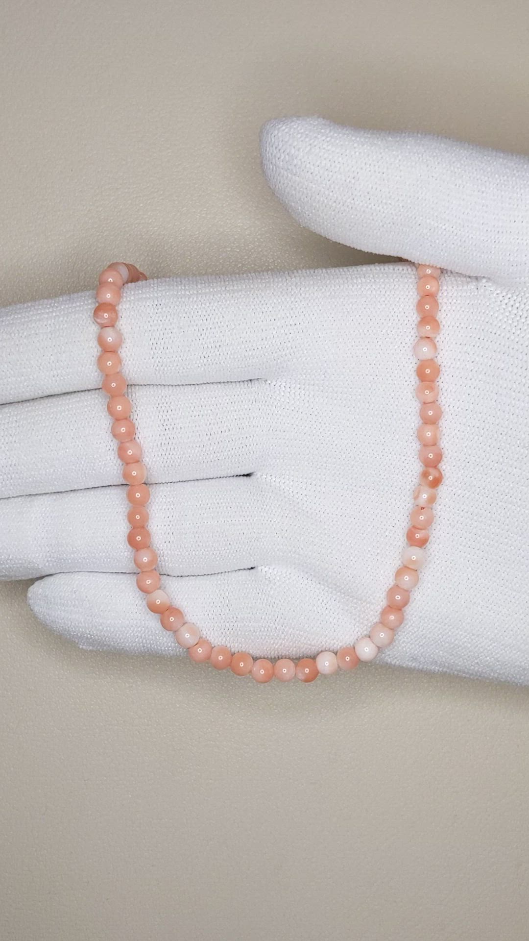 39.14 Ct. Coral Multi Stone Necklace, 18K White Gold Size Video