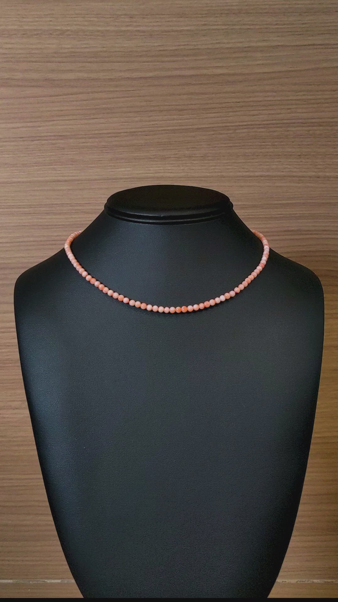 37.26 Ct. Coral Multi Stone Necklace, 18K Yellow Gold Size Video