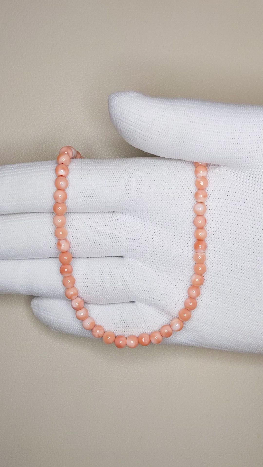 50.18 Ct. Coral Multi Stone Necklace, 18K Yellow Gold Size Video