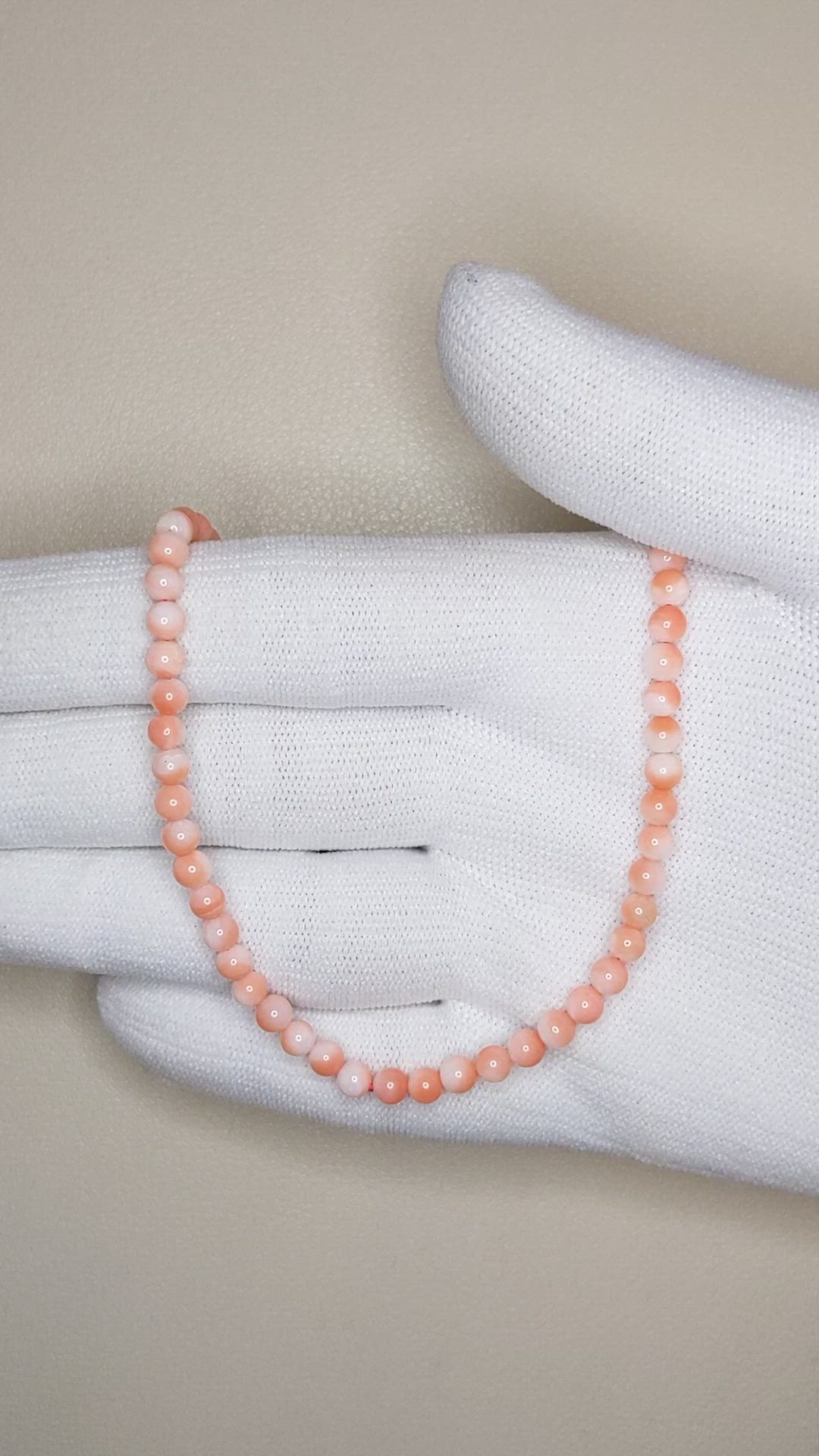 41.47 Ct. Coral Multi Stone Necklace, 18K Yellow Gold Size Video