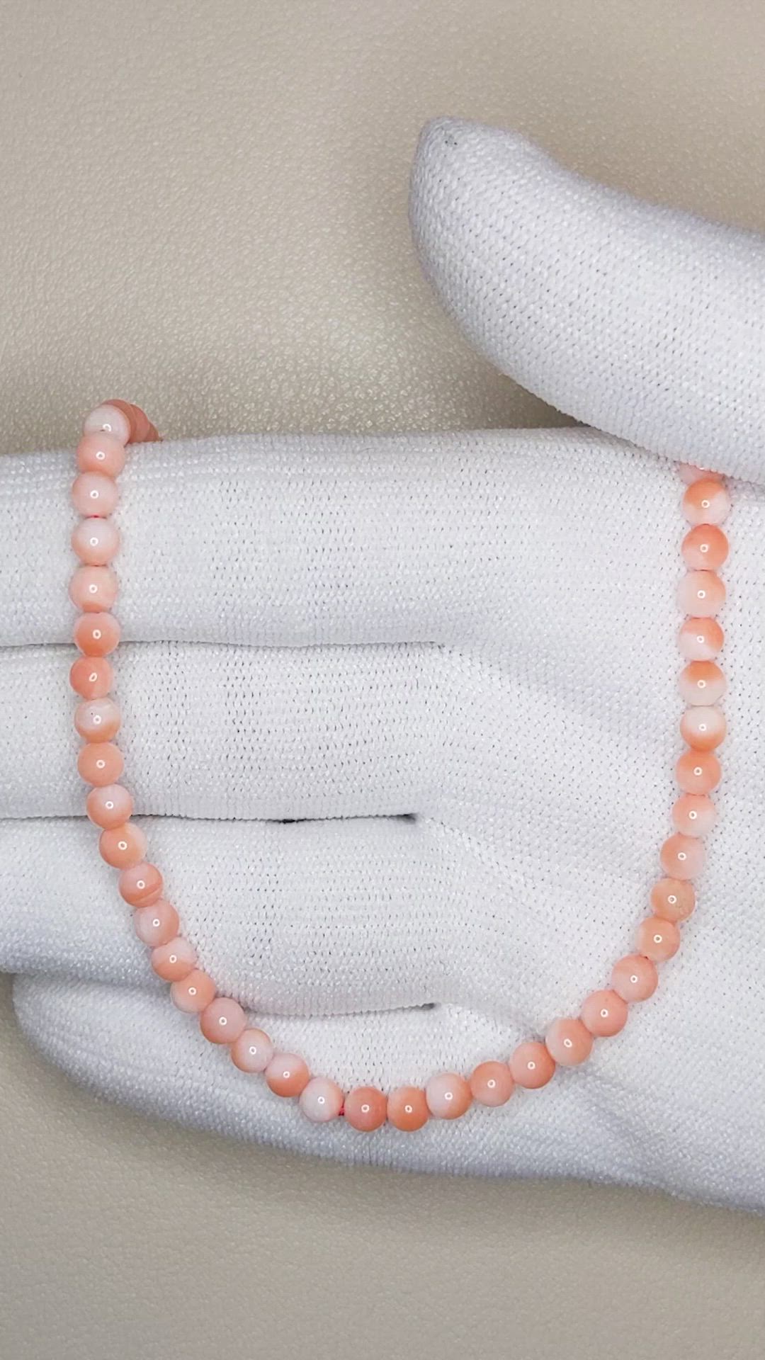 41.47 Ct. Coral Multi Stone Necklace, 18K Yellow Gold Size Video