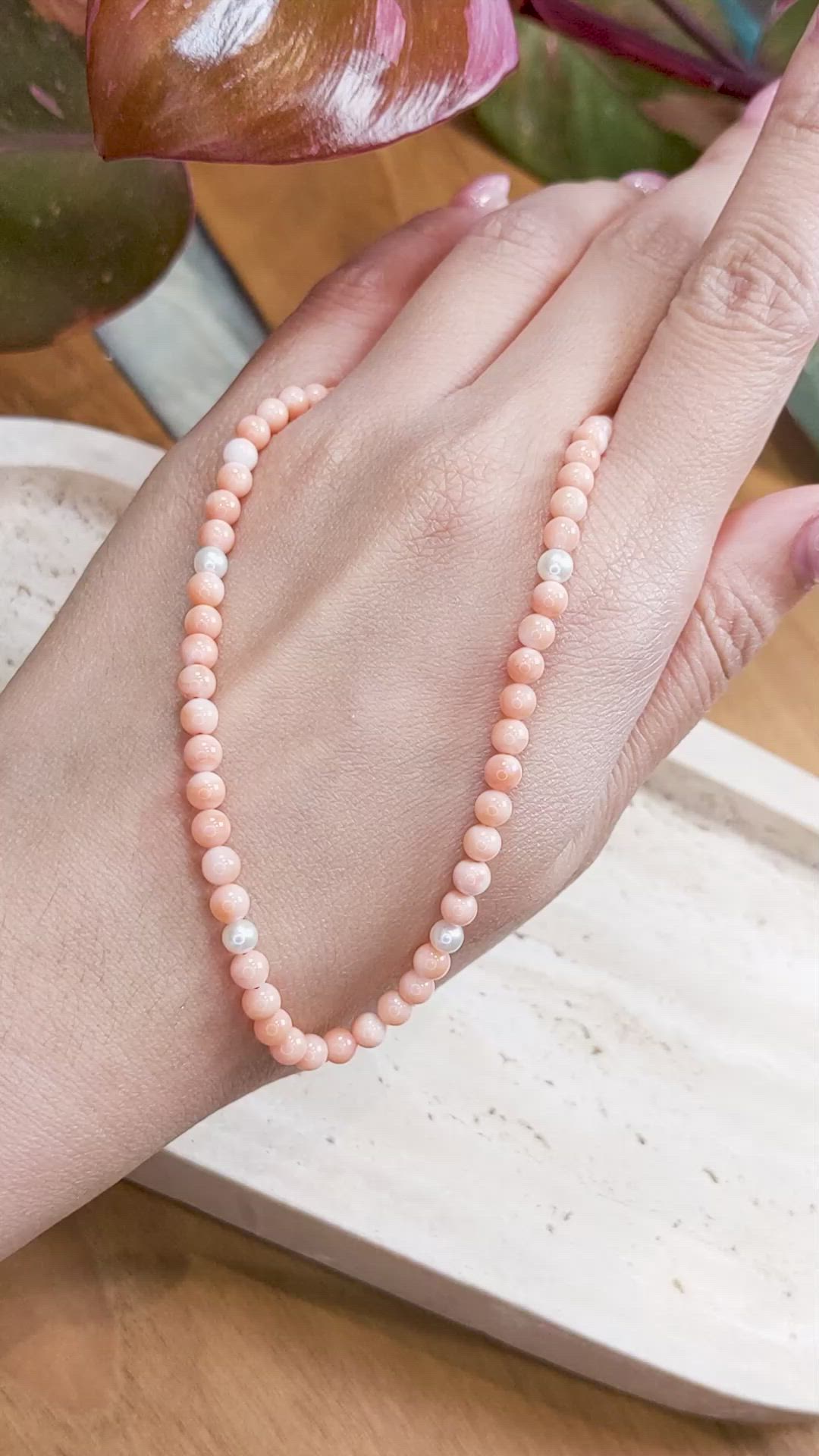 50.83 Ct. Coral Multi Stone Necklace, 18K Yellow Gold Size Video