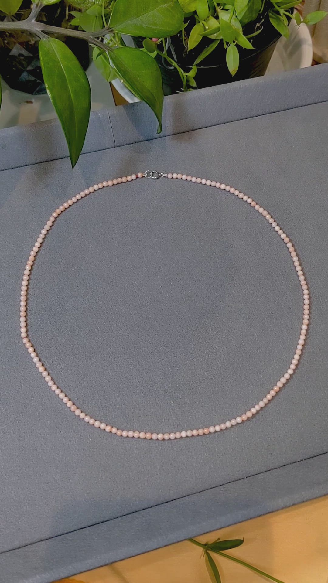 19.25 Ct. Coral Multi Stone Necklace, 18K White Gold Size Video