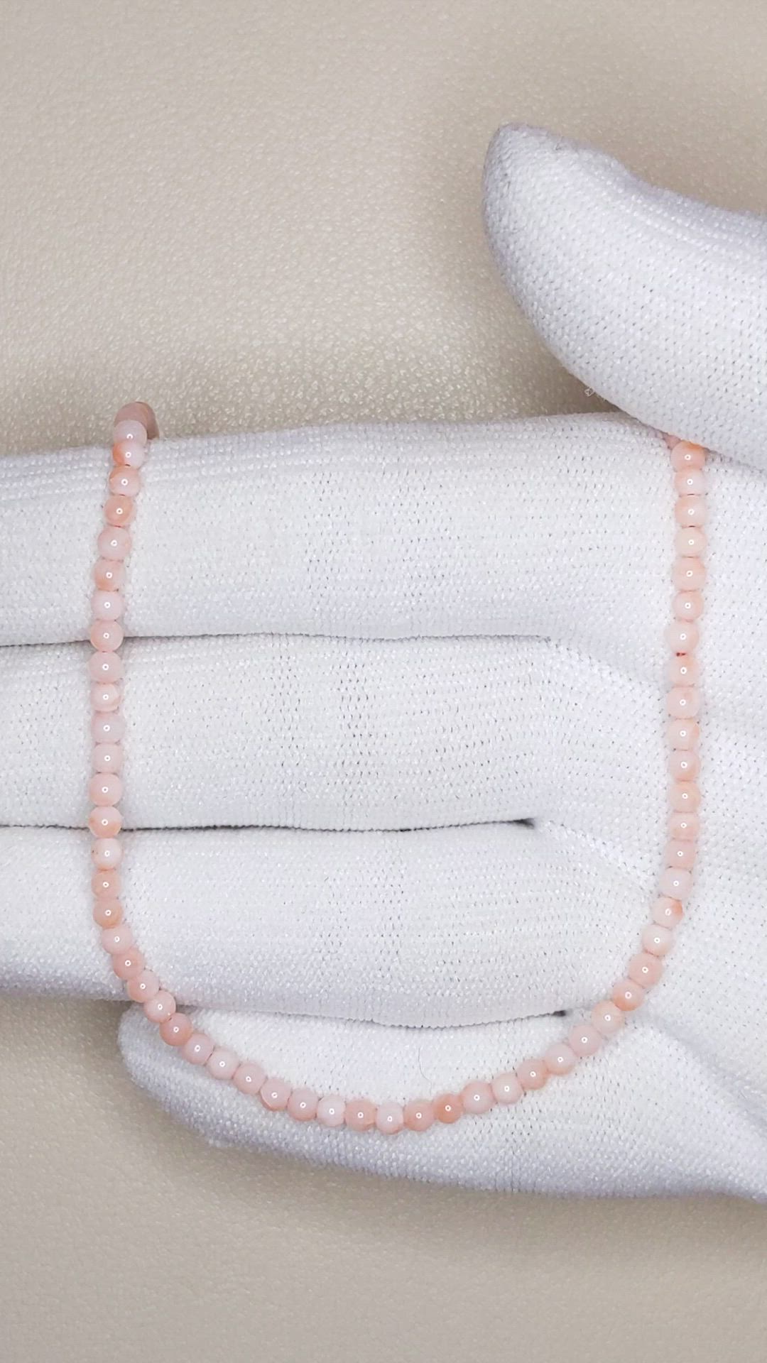 19.25 Ct. Coral Multi Stone Necklace, 18K White Gold Size Video