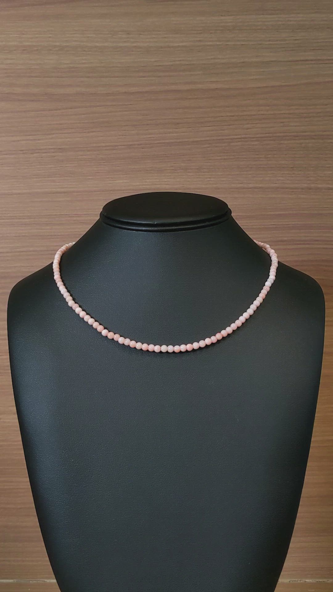 45.52 Ct. Coral Multi Stone Necklace, 18K White Gold Size Video