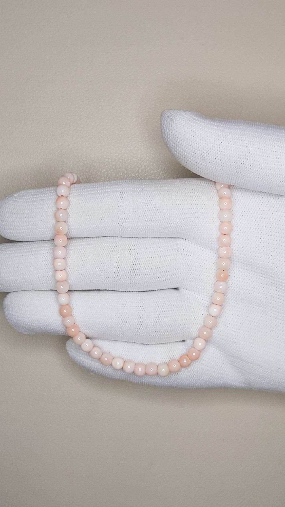 45.52 Ct. Coral Multi Stone Necklace, 18K White Gold Size Video