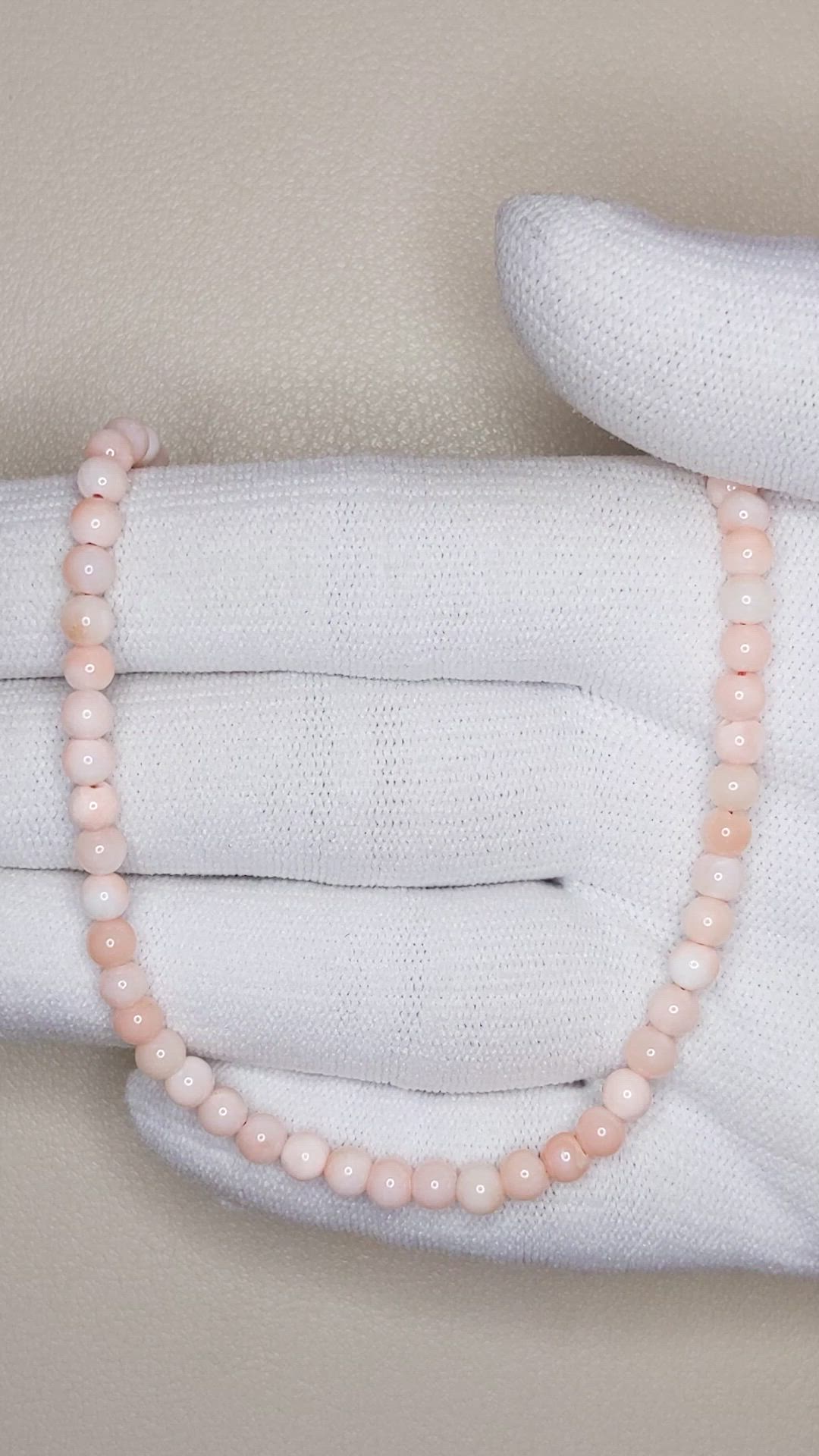 45.52 Ct. Coral Multi Stone Necklace, 18K White Gold Size Video