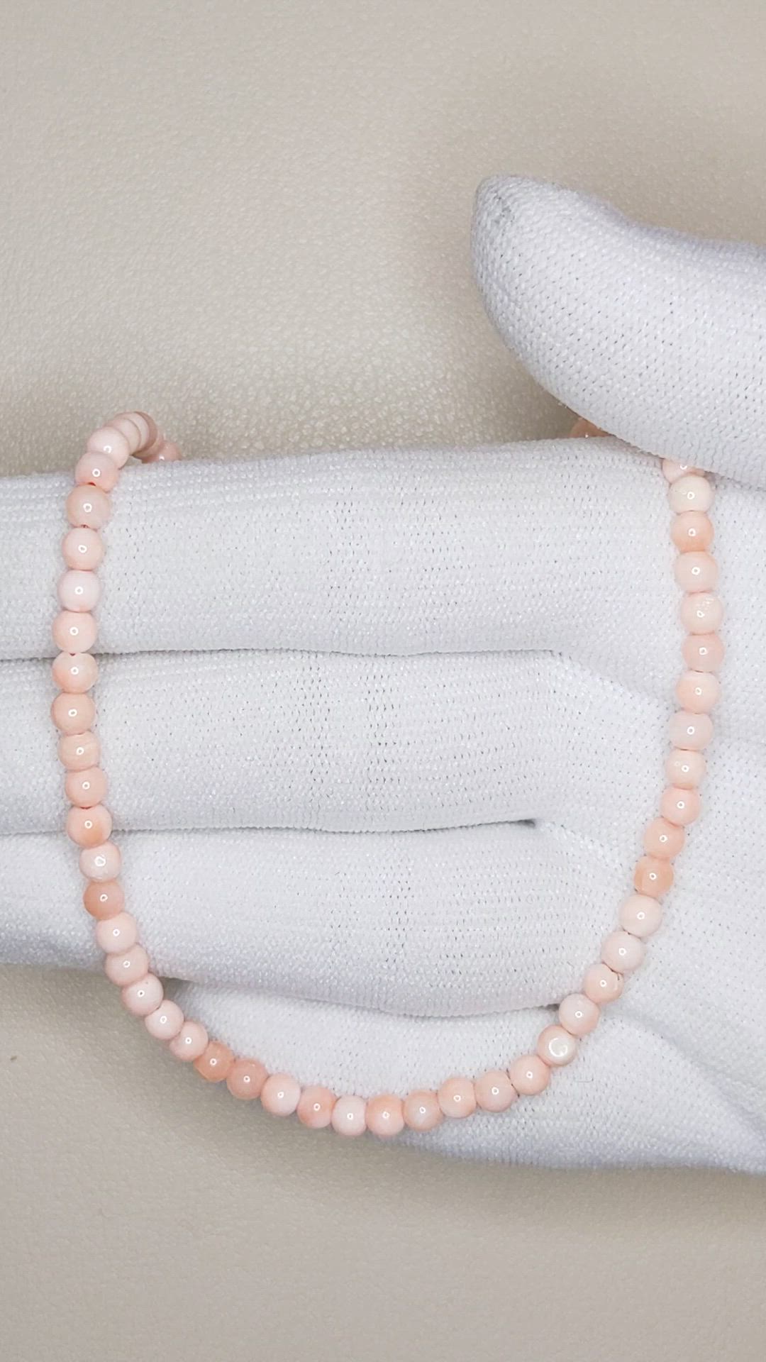 37.20 Ct. Coral Multi Stone Necklace, 18K White Gold Size Video