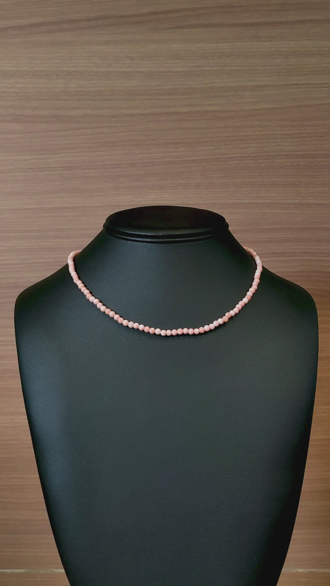37.20 Ct. Coral Multi Stone Necklace, 18K White Gold Size Video