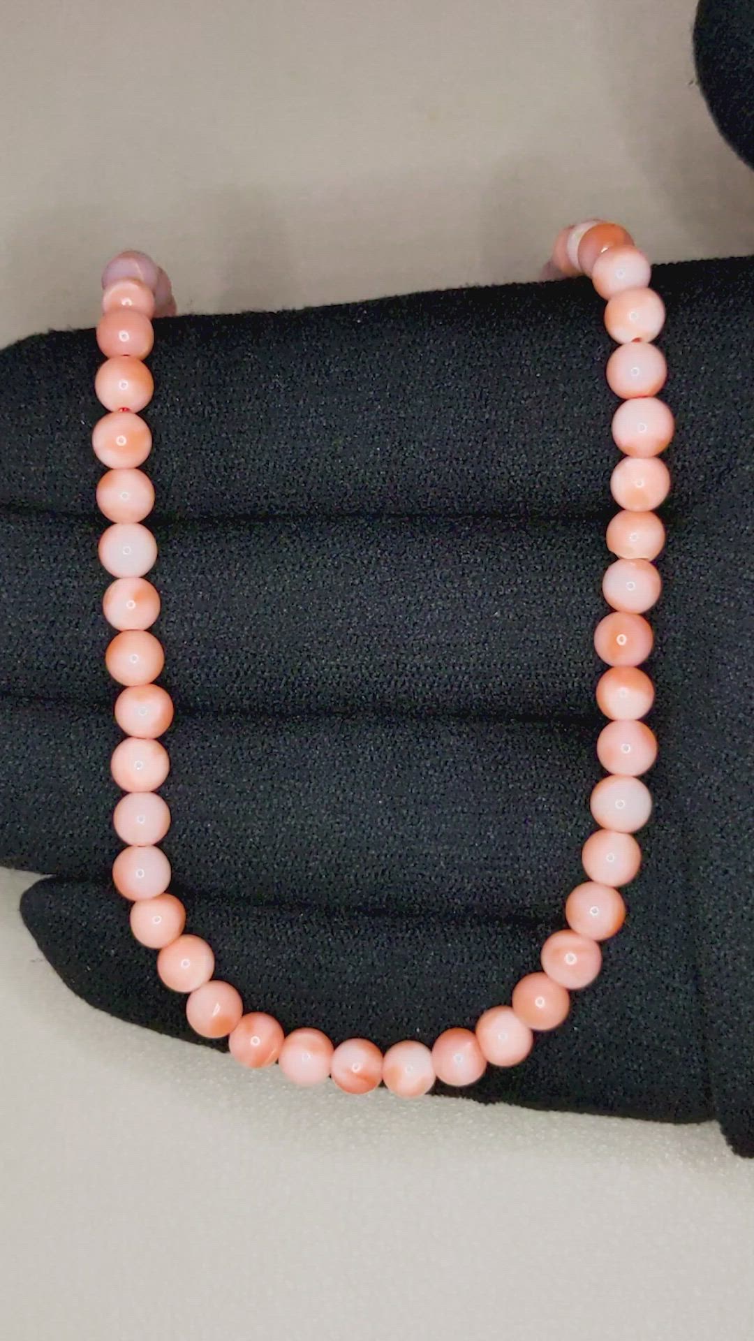 60.74 Ct. Coral Multi Stone Necklace, 18K White Gold Size Video