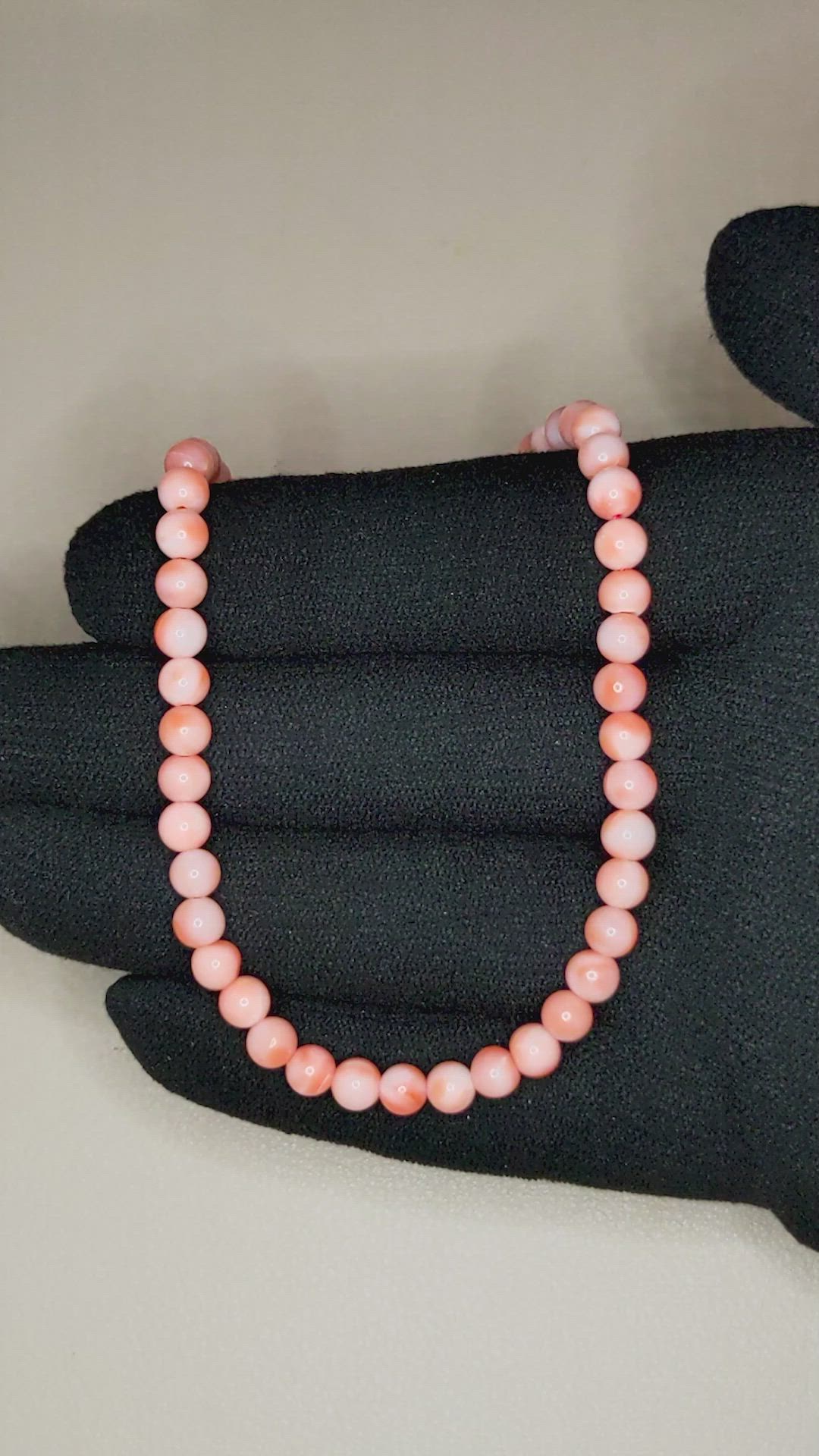 60.74 Ct. Coral Multi Stone Necklace, 18K White Gold Size Video