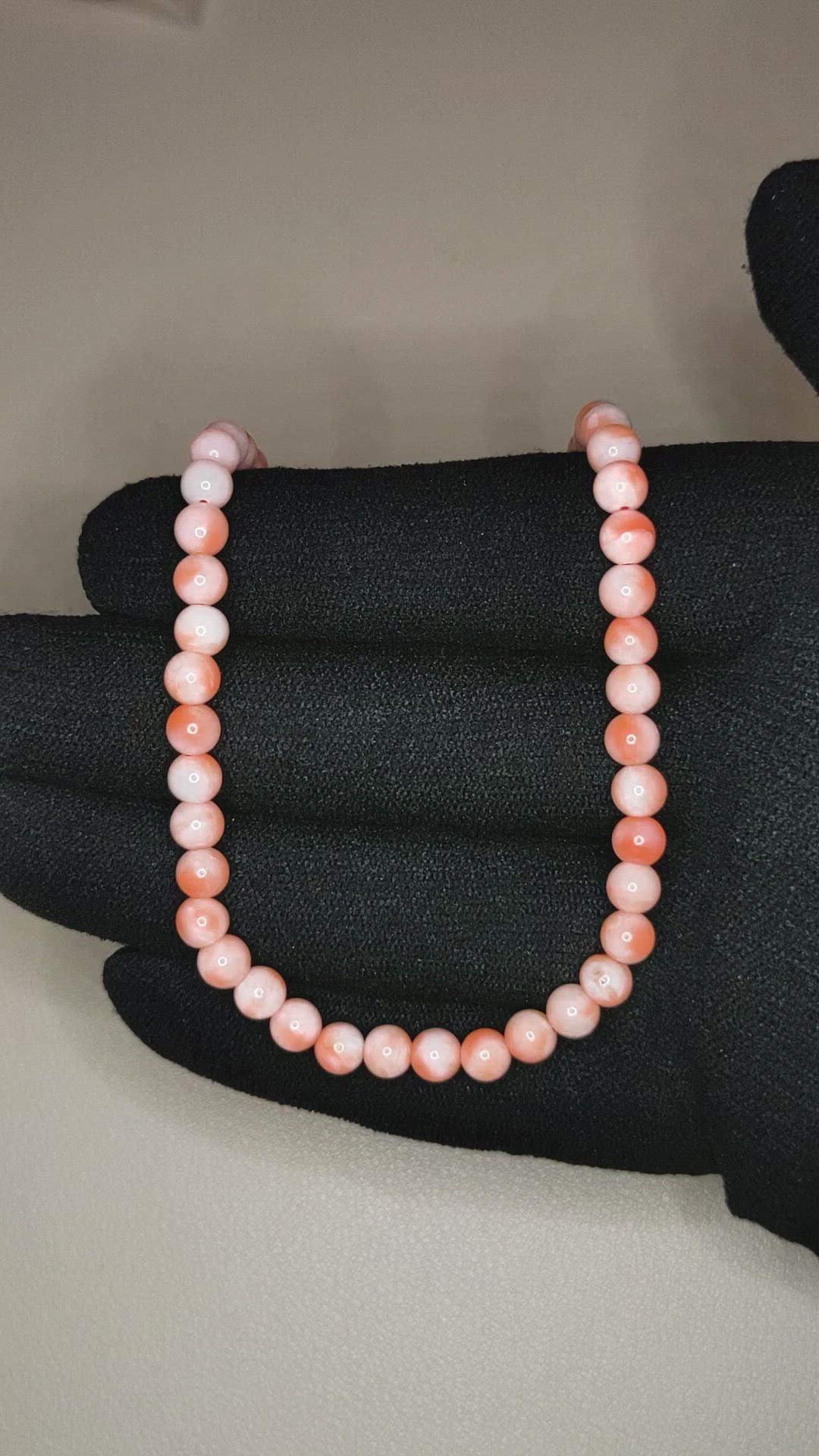 68.03 Ct. Coral Multi Stone Necklace, 18K White Gold Size Video