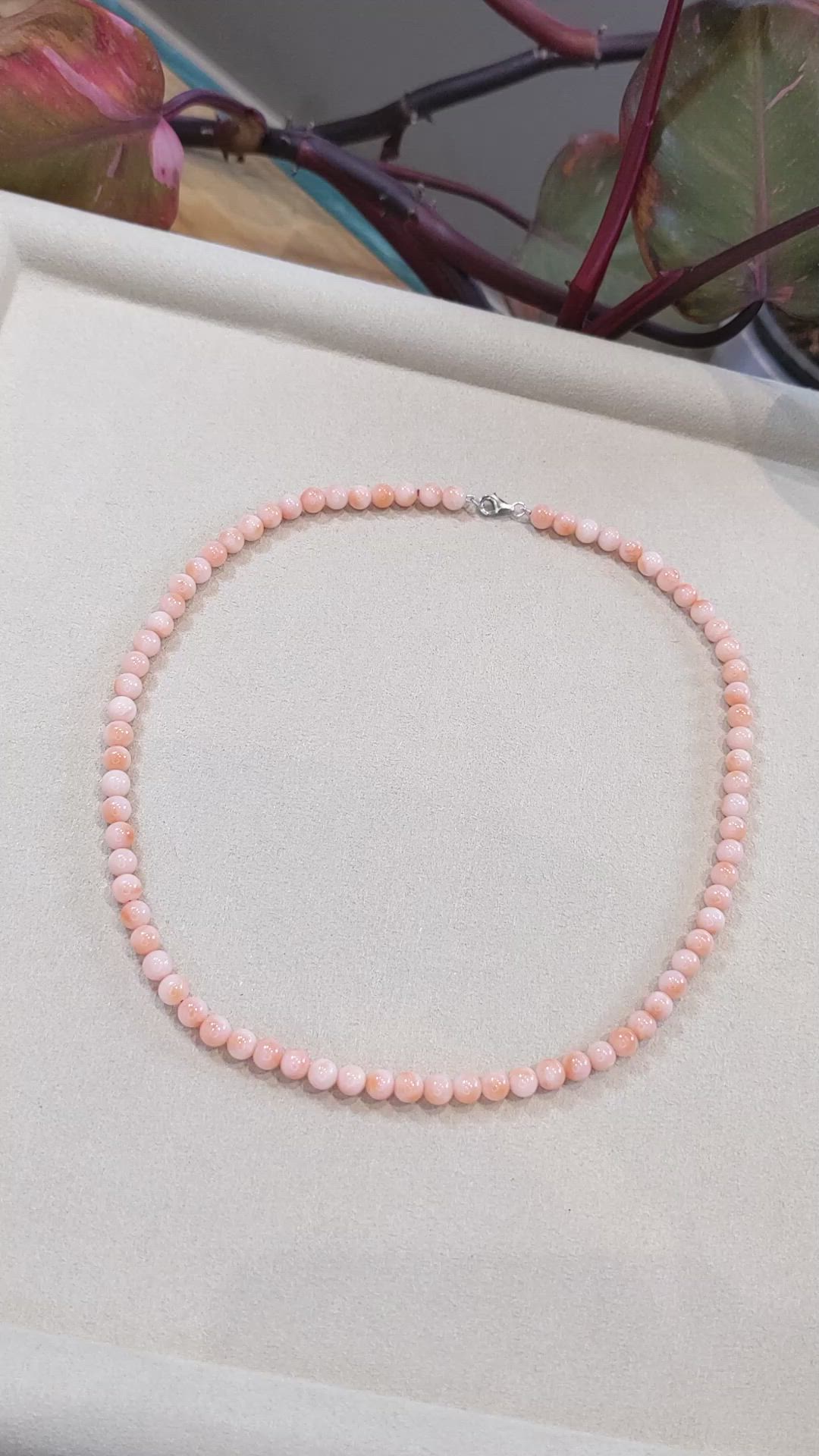 79.63 Ct. Coral Multi Stone Necklace, 18K White Gold Size Video