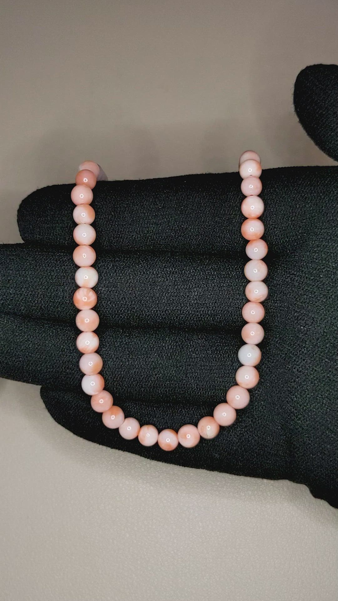 63.76 Ct. Coral Multi Stone Necklace, 18K White Gold Size Video