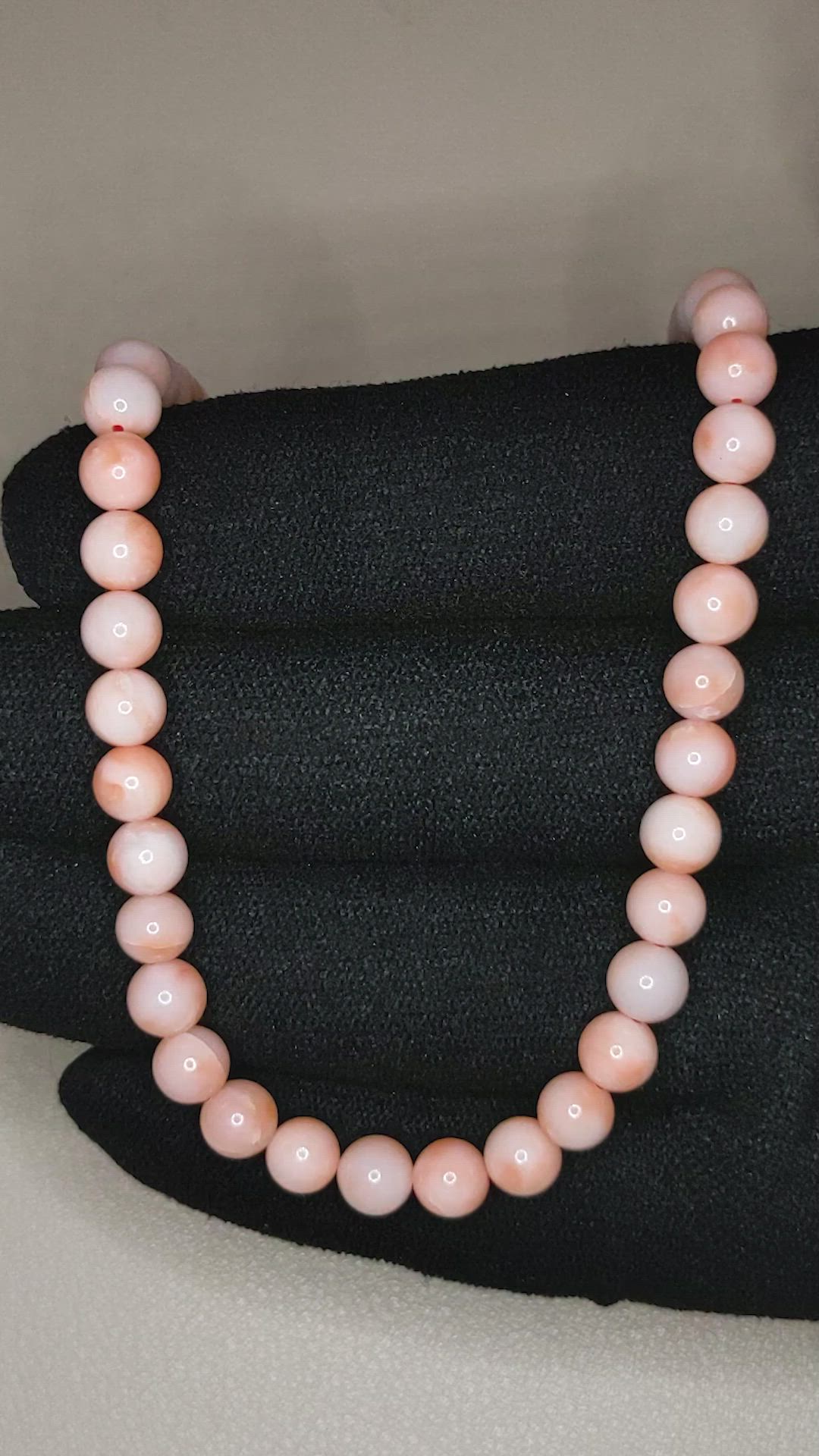 82.24 Ct. Coral Multi Stone Necklace, 18K White Gold Size Video