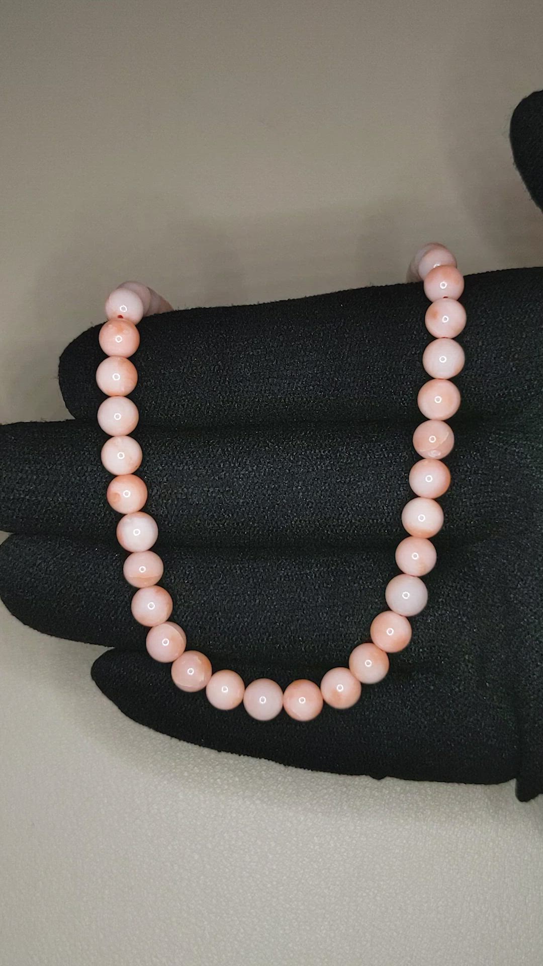 82.24 Ct. Coral Multi Stone Necklace, 18K White Gold Size Video