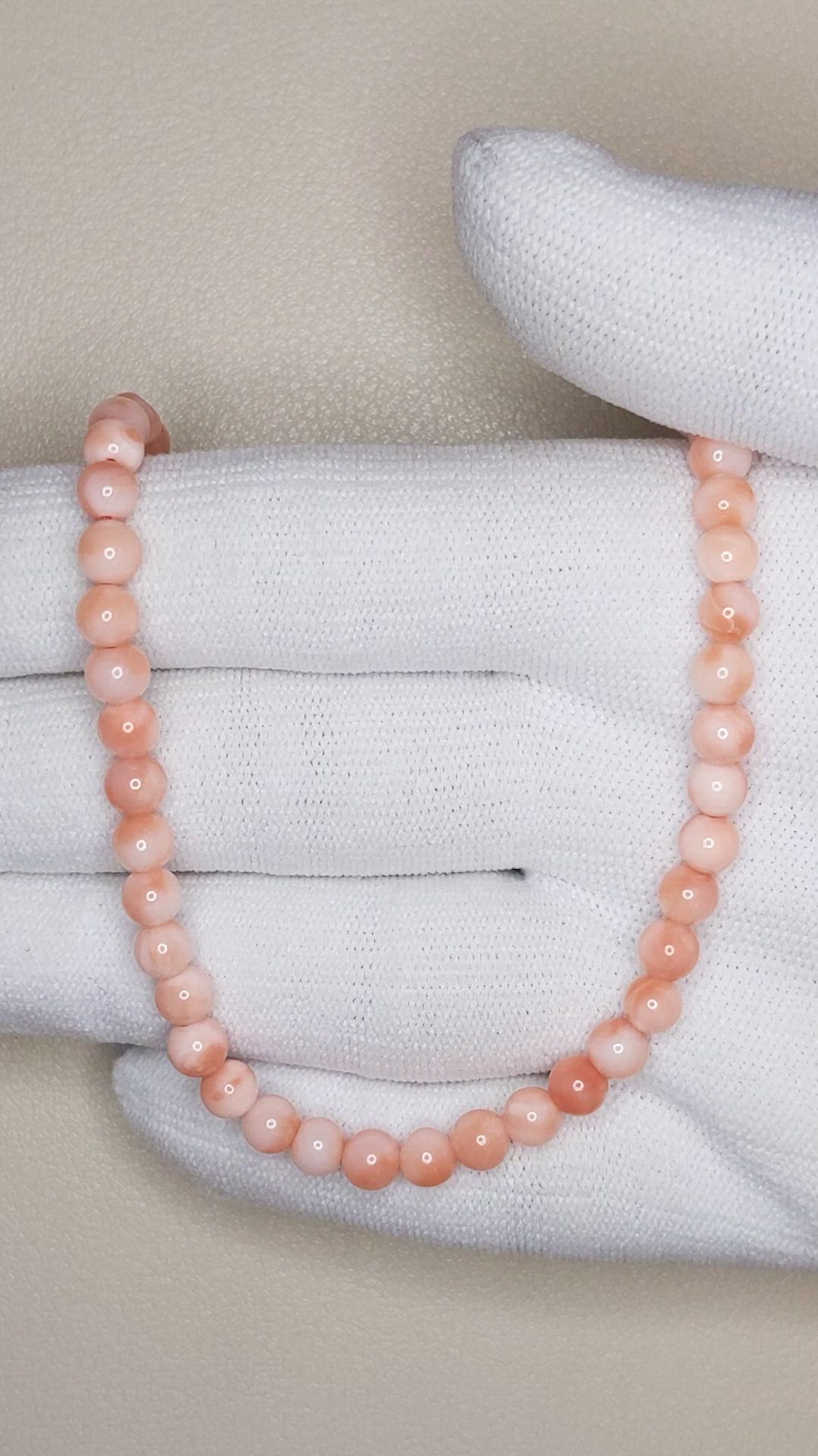 61.91 Ct. Coral Multi Stone Necklace, 18K Yellow Gold Size Video