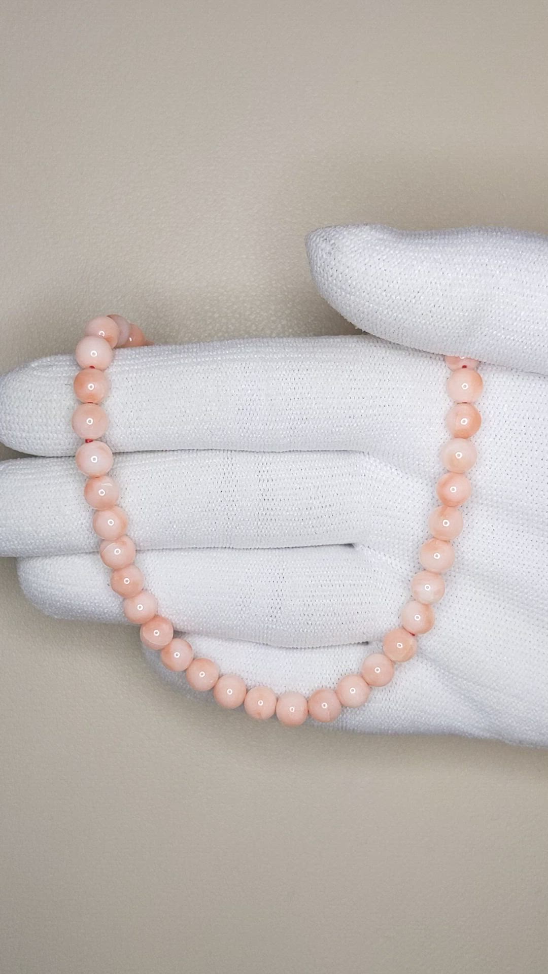 77.86 Ct. Coral Multi Stone Necklace, 18K White Gold Size Video