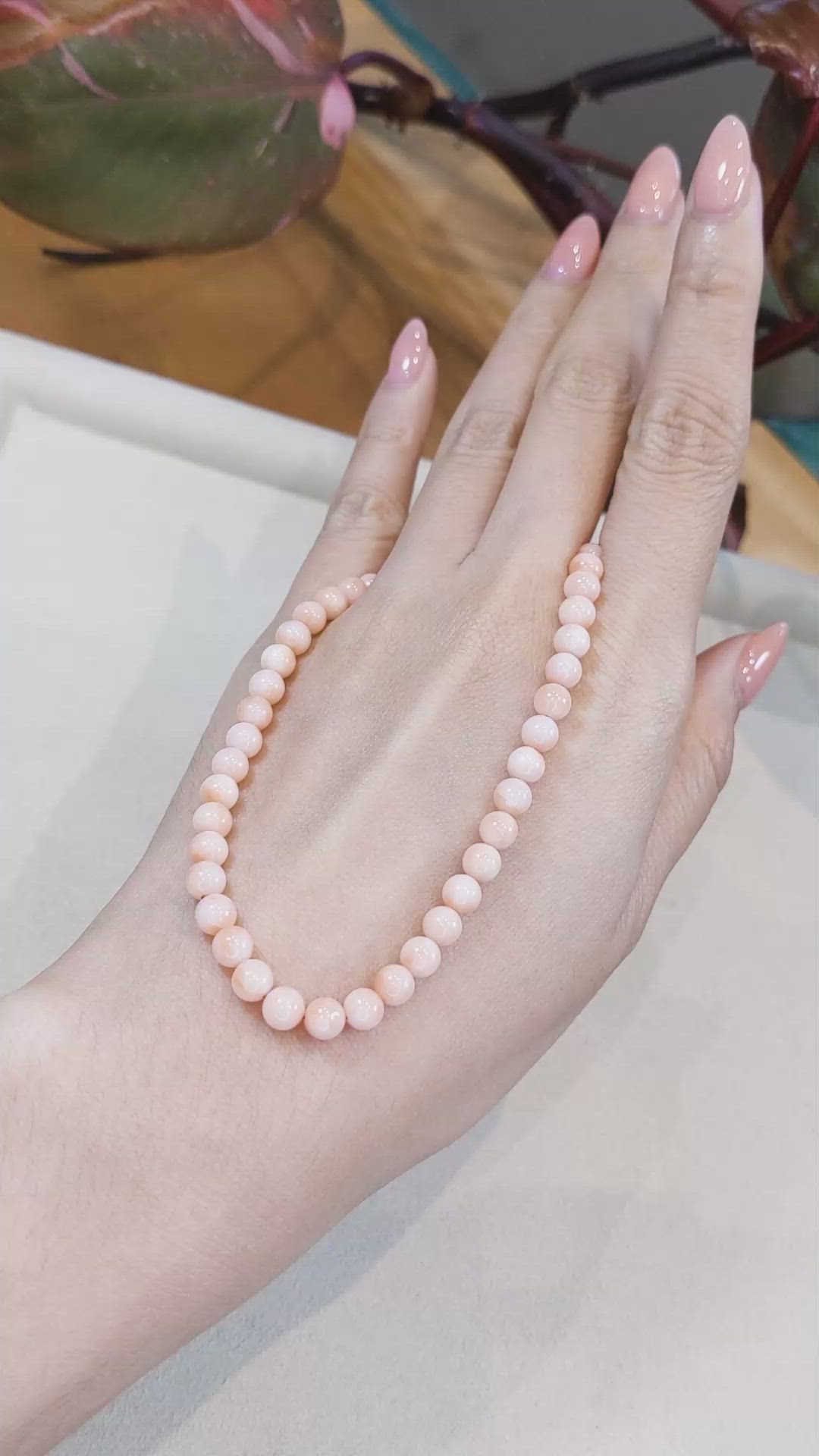 77.86 Ct. Coral Multi Stone Necklace, 18K White Gold Size Video