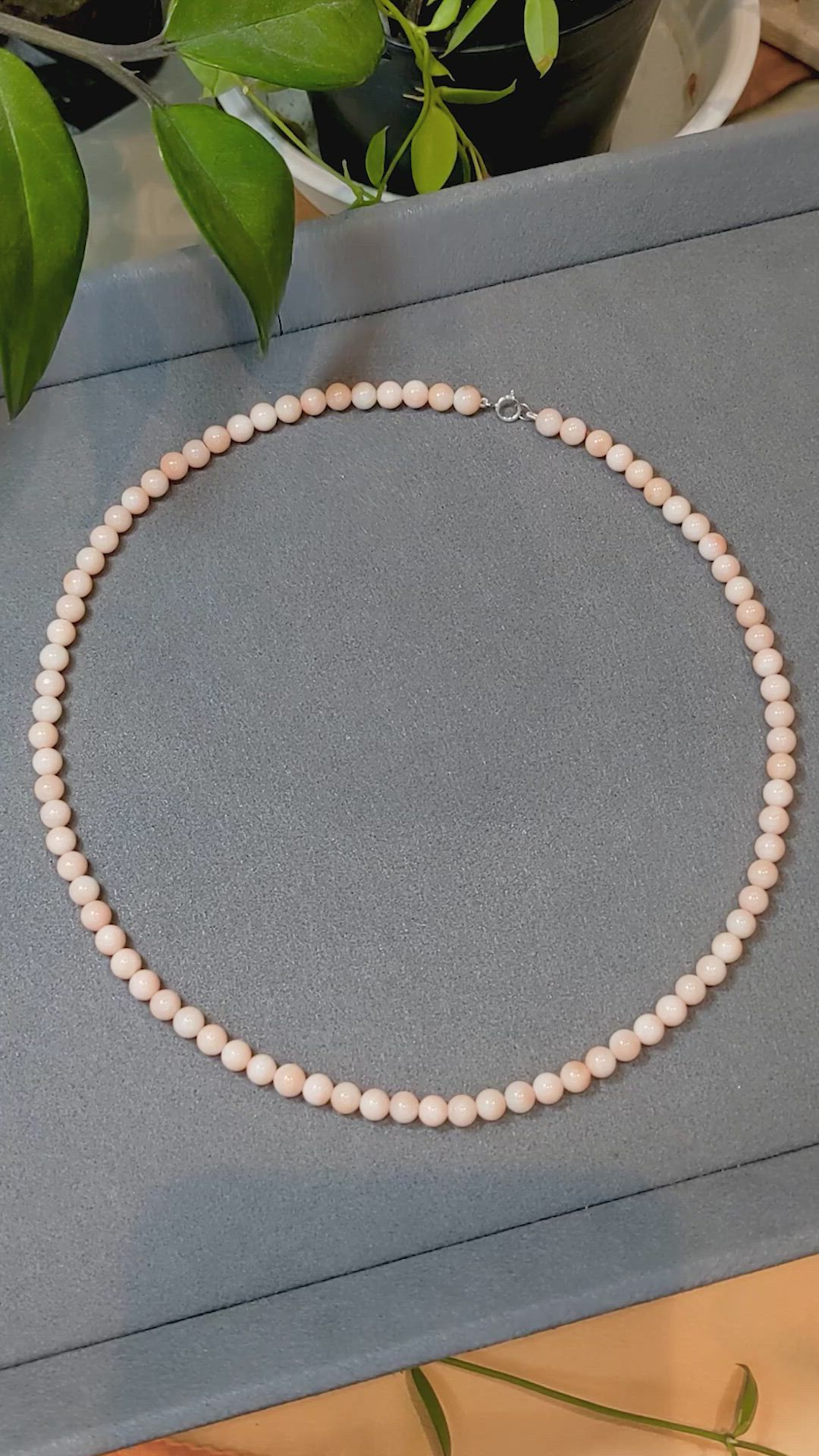 73.29 Ct. Coral Multi Stone Necklace, 18K White Gold Size Video