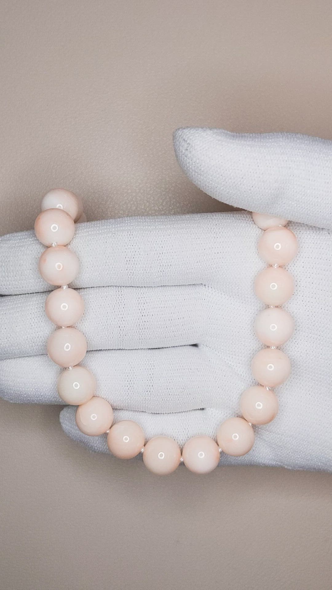 256.84 Ct. Coral Multi Stone Necklace, 18K White Gold Size Video