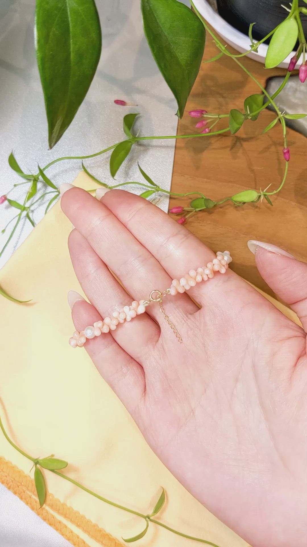 60.20 Ct.Tw. Pearl Tennis/Riviere Bracelet, 18K Yellow Gold Size Video