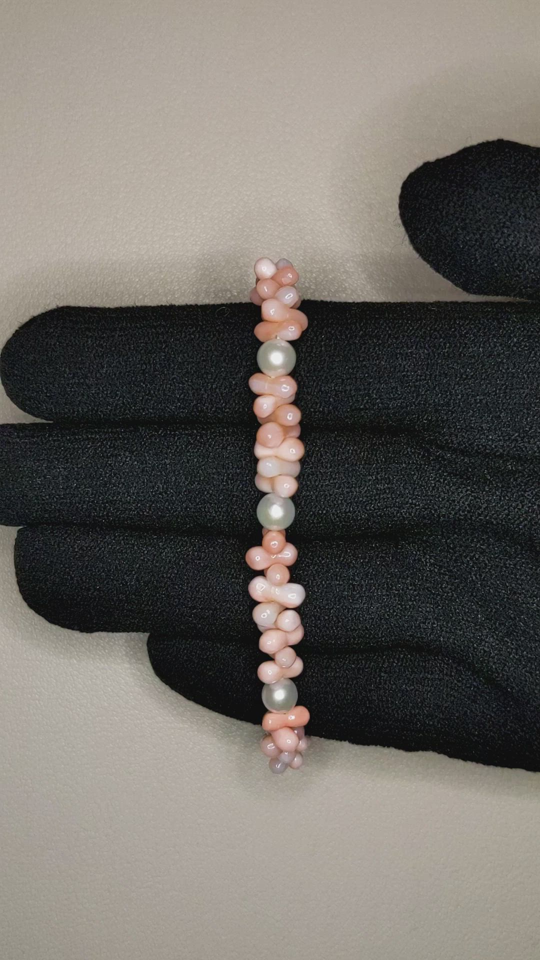 60.20 Ct.Tw. Pearl Tennis/Riviere Bracelet, 18K Yellow Gold Size Video