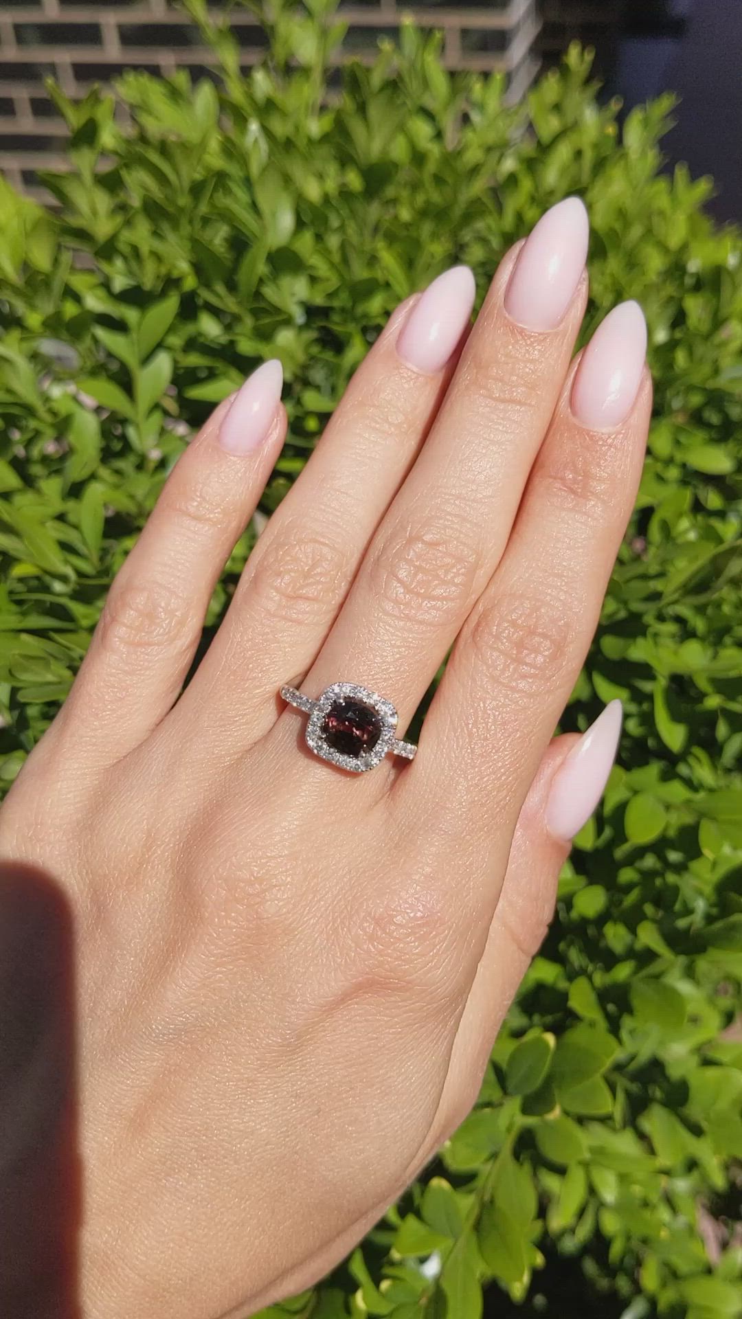 2.26 Ct. Alexandrite Natural Diamond Pave Ring, 14K White Gold Size Video