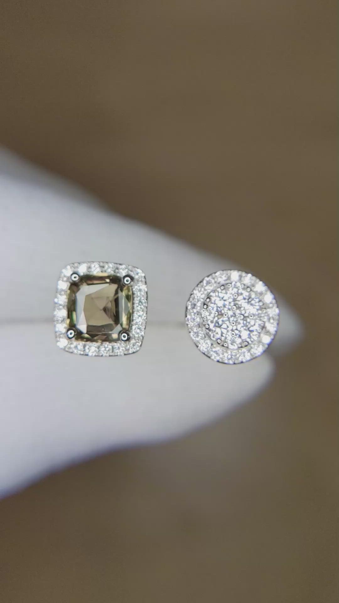 1.03 Ct. Alexandrite Natural Diamond Pave Ring, 18K White Gold Size Video