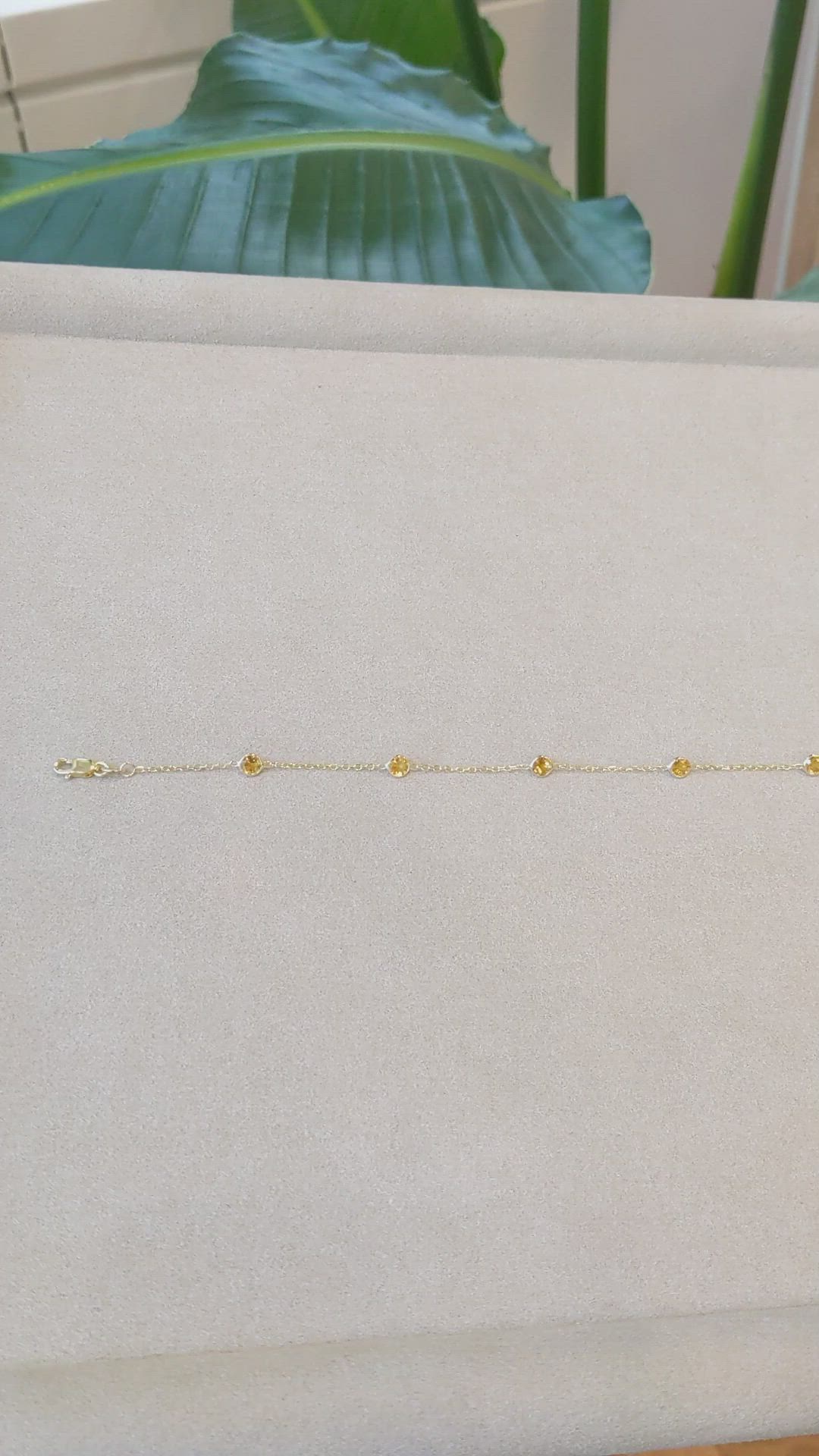 1.25 Ct.Tw. Citrine Tennis/Line Bracelet, 14K Yellow Gold Size Video