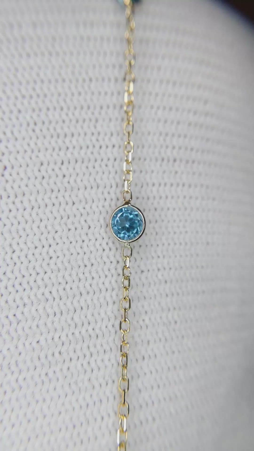 1.50 Ct.Tw. Topaz Tennis/Line Bracelet, 14K Yellow Gold Size Video