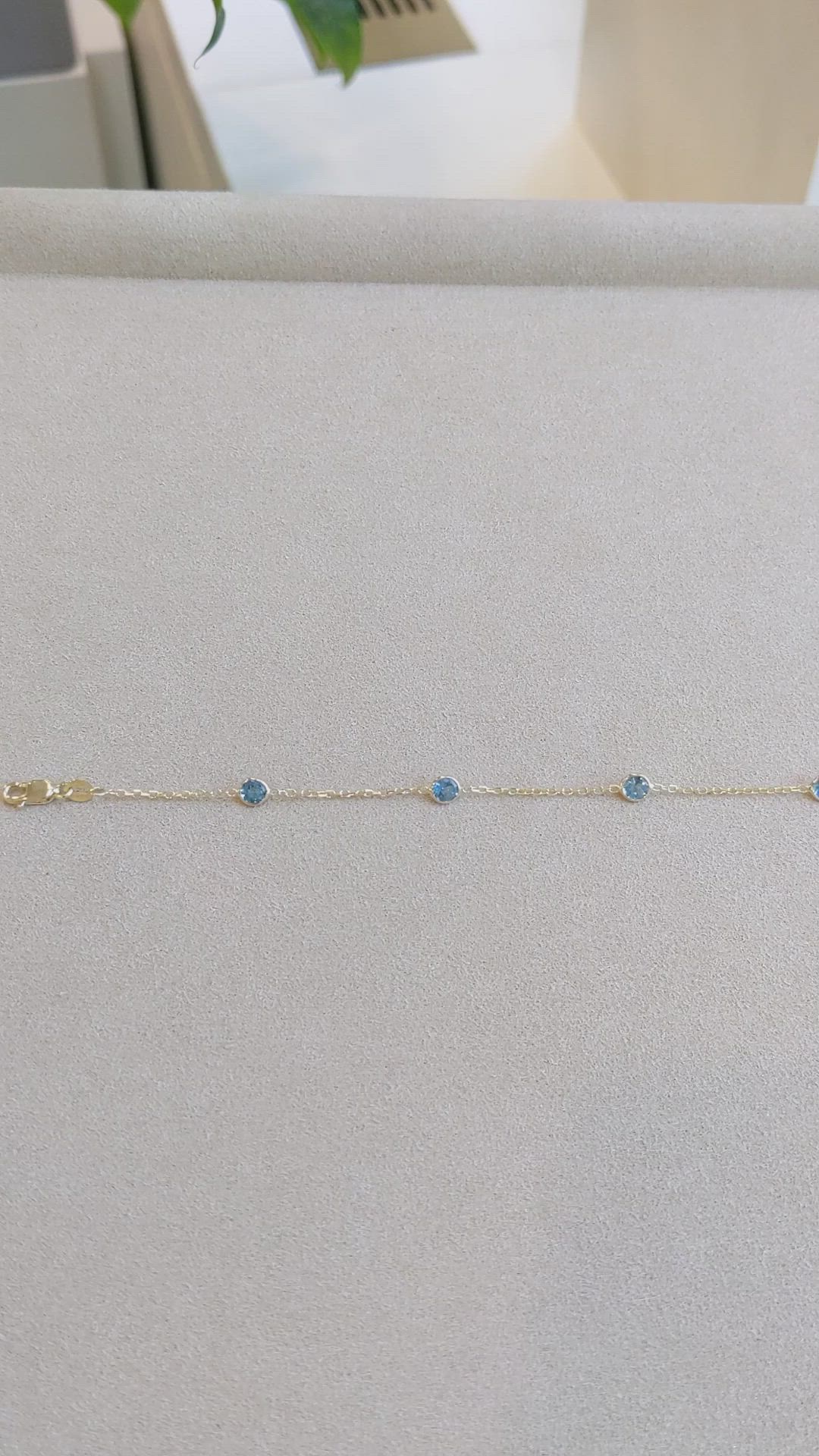 1.50 Ct.Tw. Topaz Tennis/Line Bracelet, 14K Yellow Gold Size Video