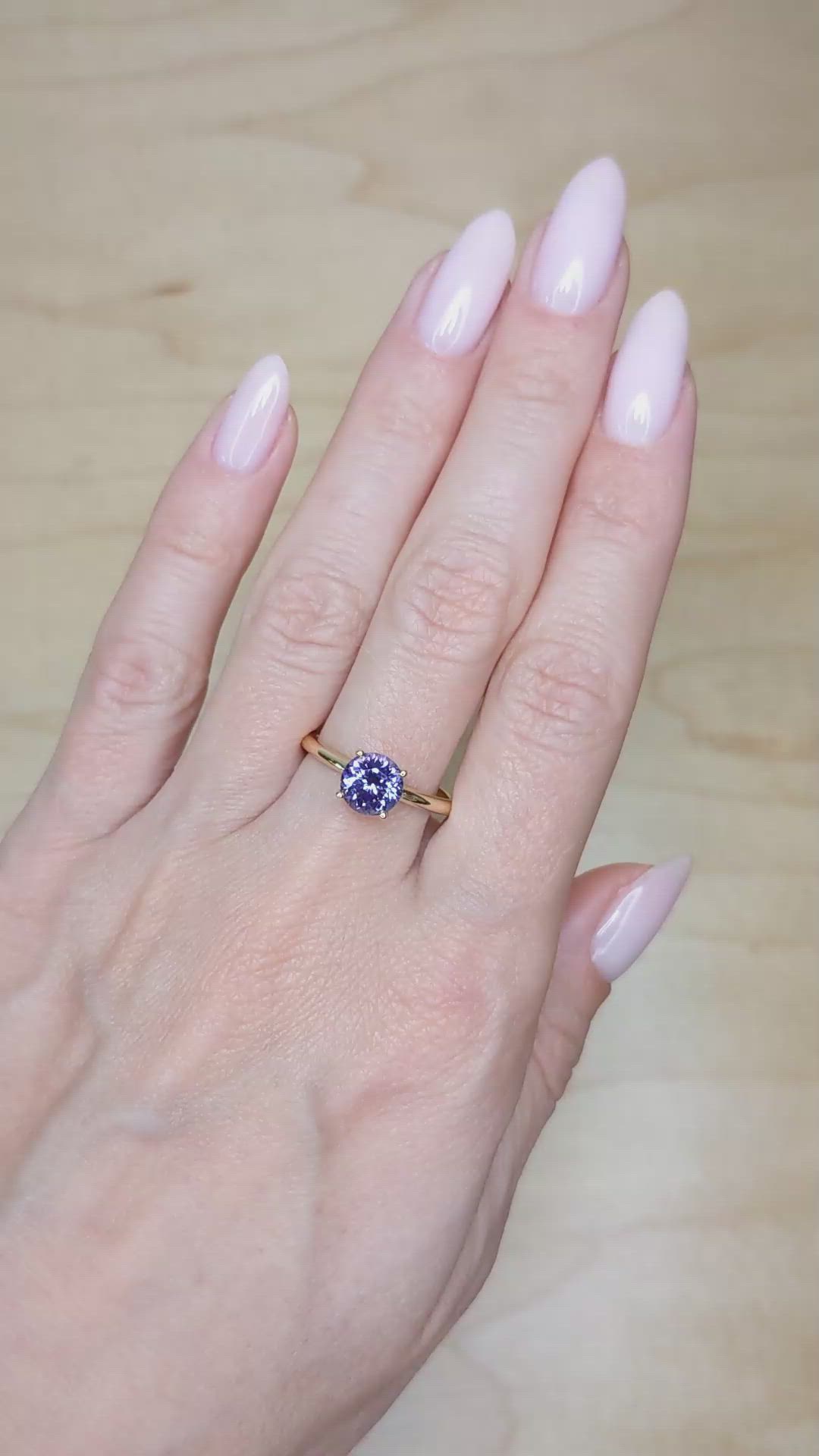 1.59 Ct. Spinel Pave Ring, 14K Yellow Gold Size Video