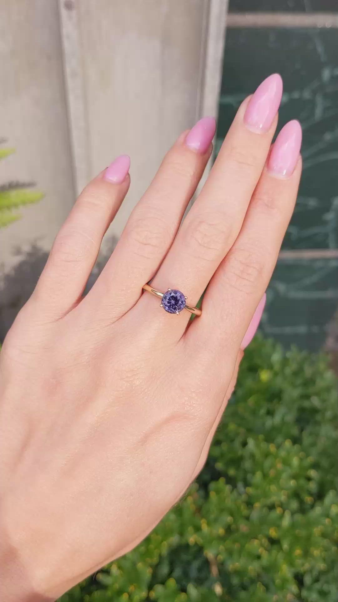 1.59 Ct. Spinel Pave Ring, 14K Yellow Gold Size Video