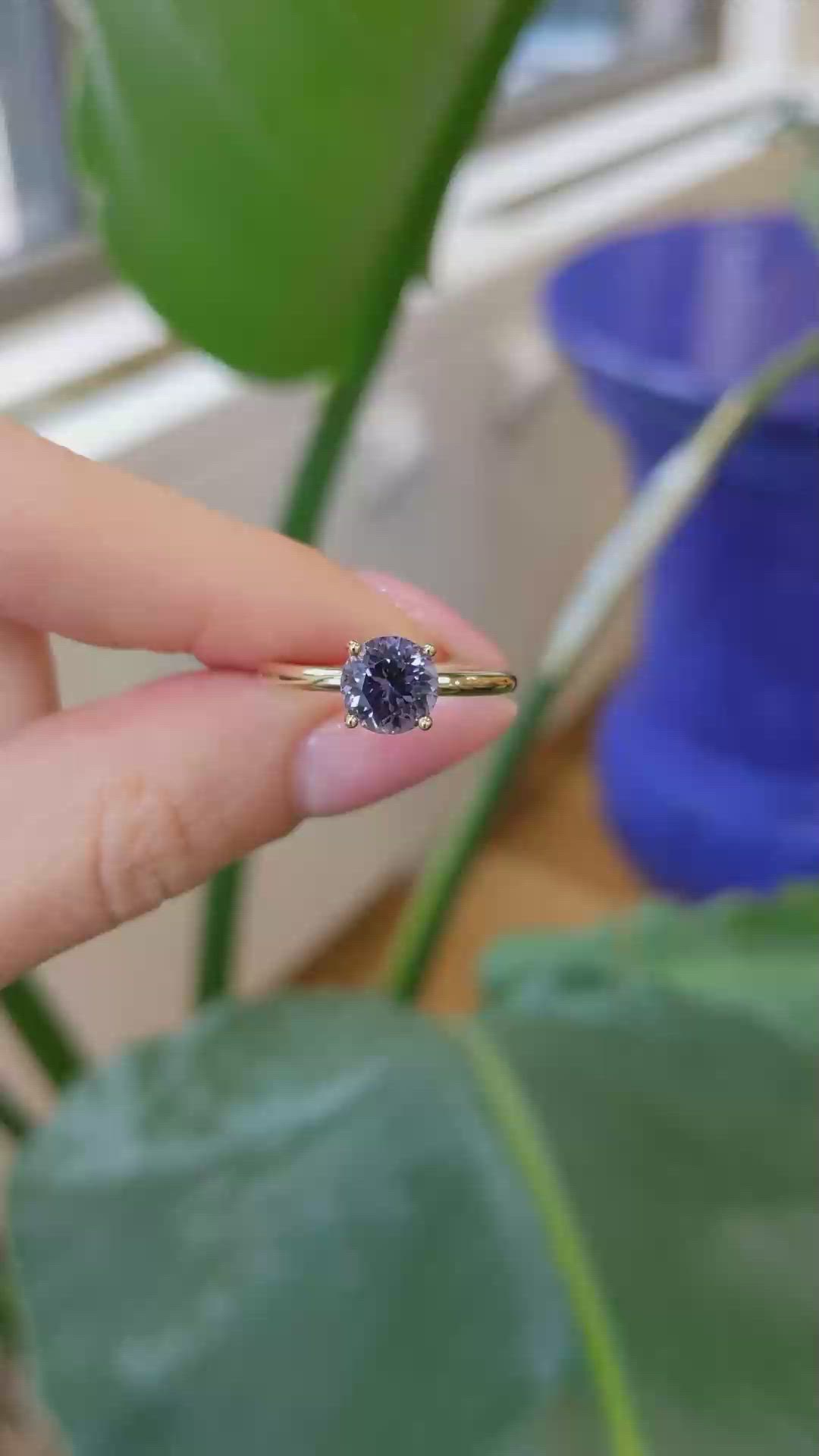 1.59 Ct. Spinel Pave Ring, 14K Yellow Gold Size Video