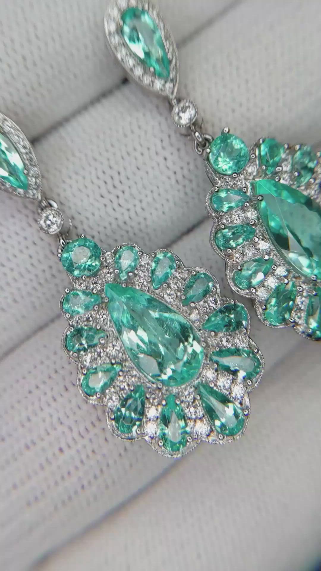 2.52 Ct.Tw. Paraiba Tourmaline Paraiba Tourmaline Studs Earrings, Platinum 950 Size Video