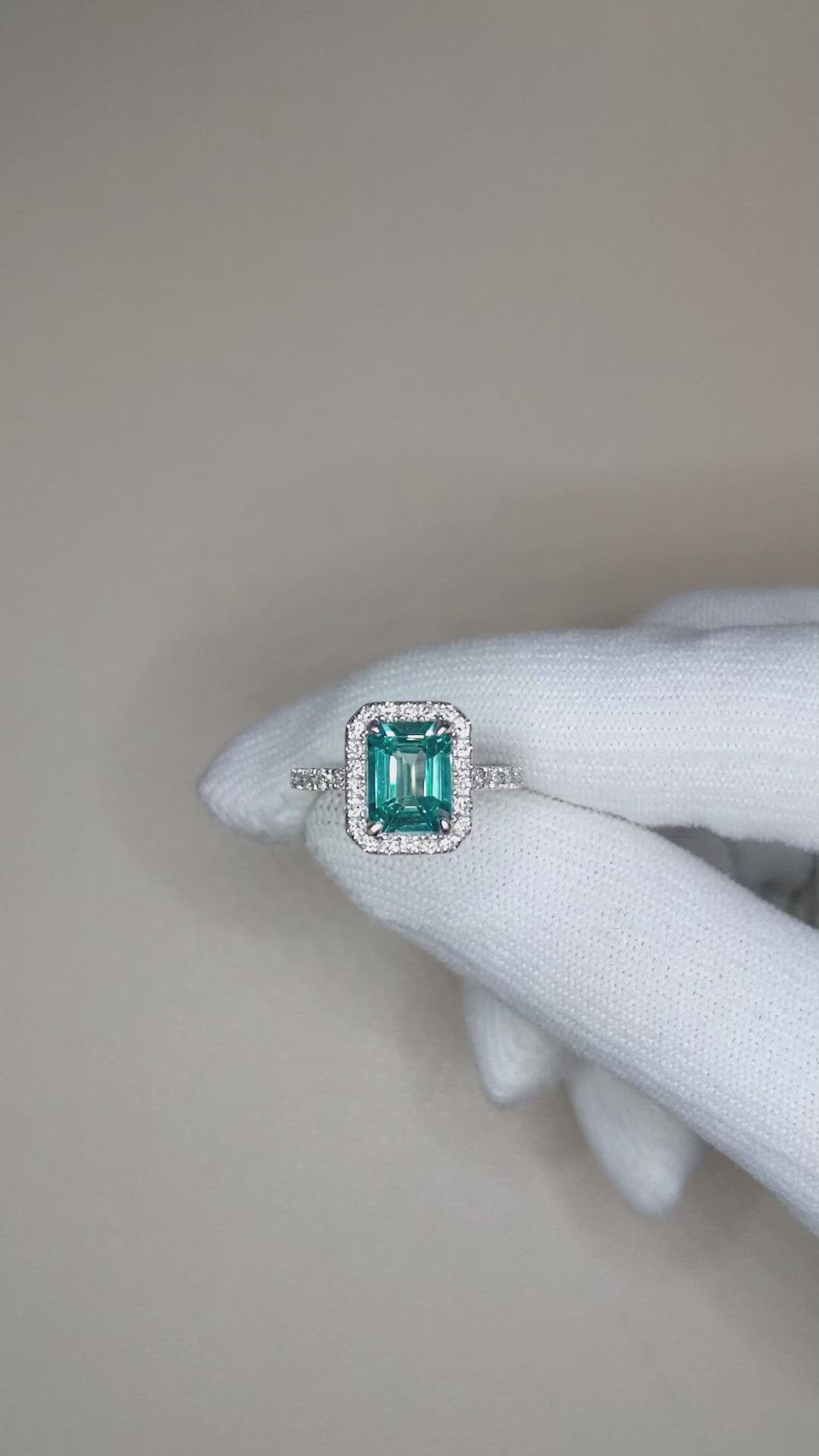 1.93 Ct. Blue Zircon and Natural Diamond Pave Ring, Platinum 950 Size Video