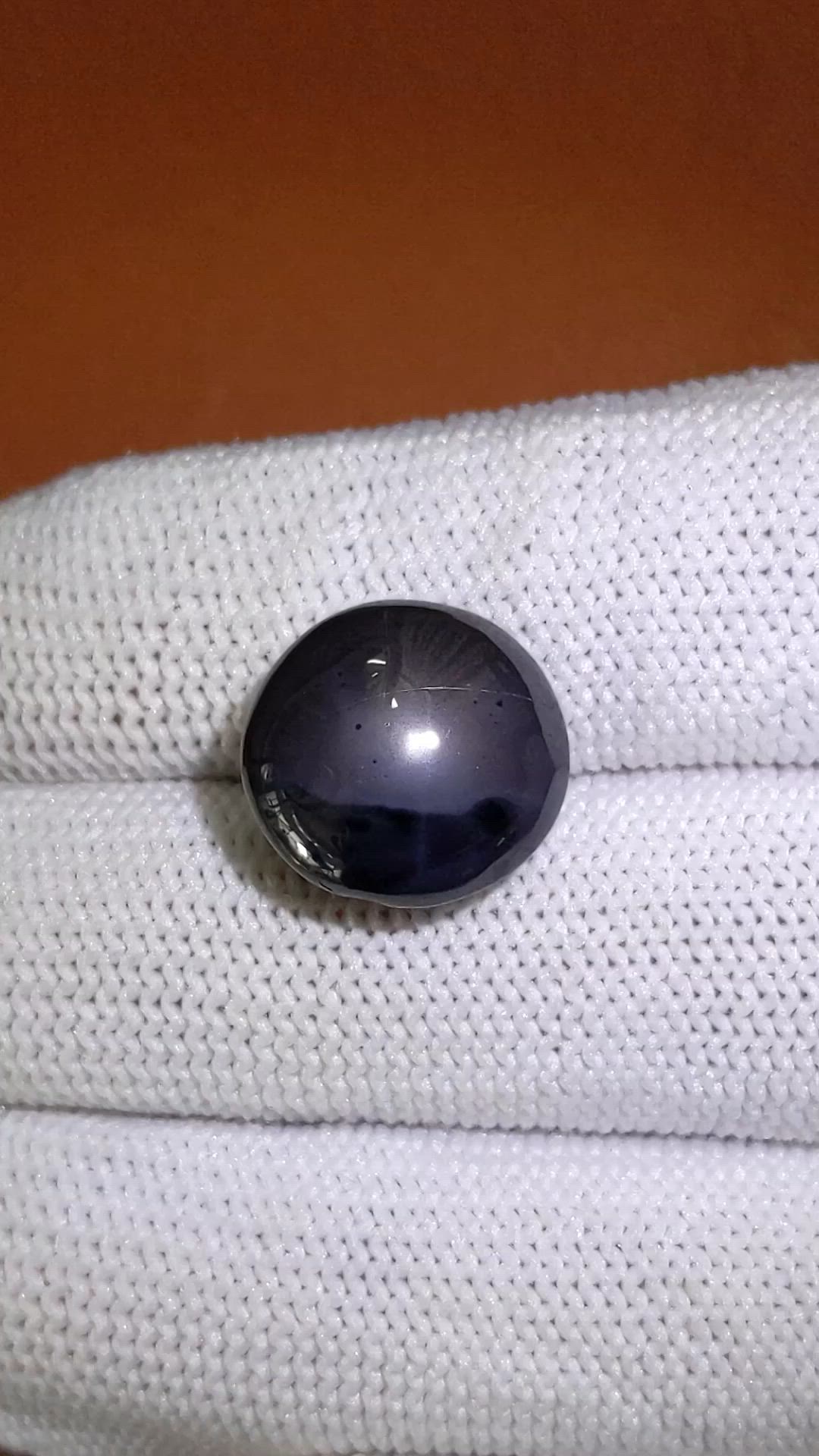 13.86 Ct. Purplish Blue Cabochon Star Spinel from Ceylon (Sri Lanka) Size Video